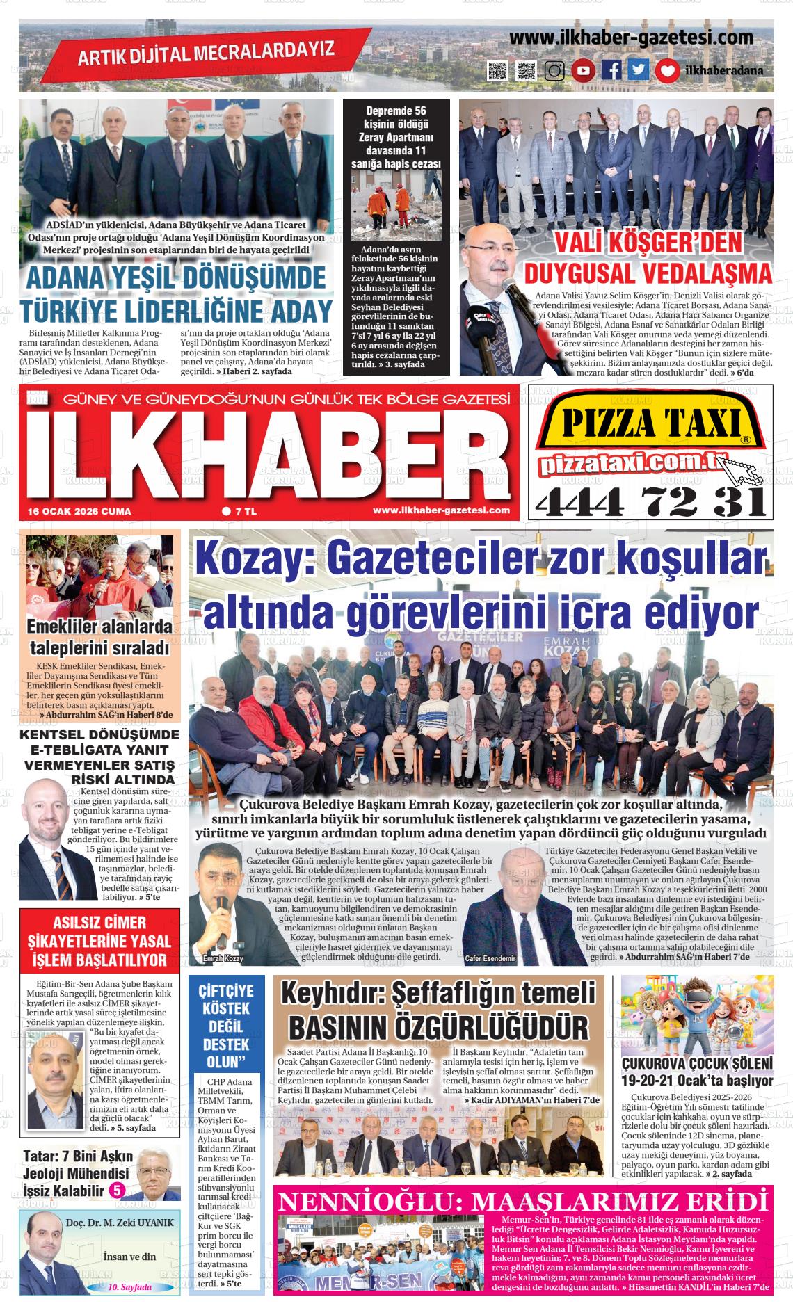 Adana Ilkhaber 16.01.2026