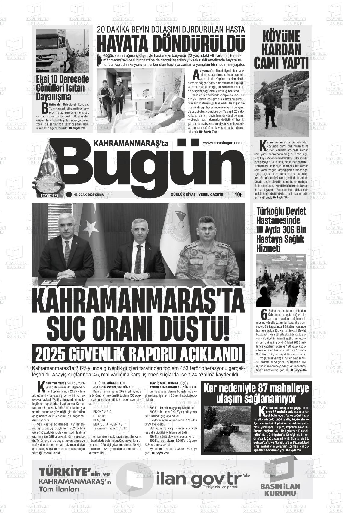 Kahramanmaras Tabugun 16.01.2026