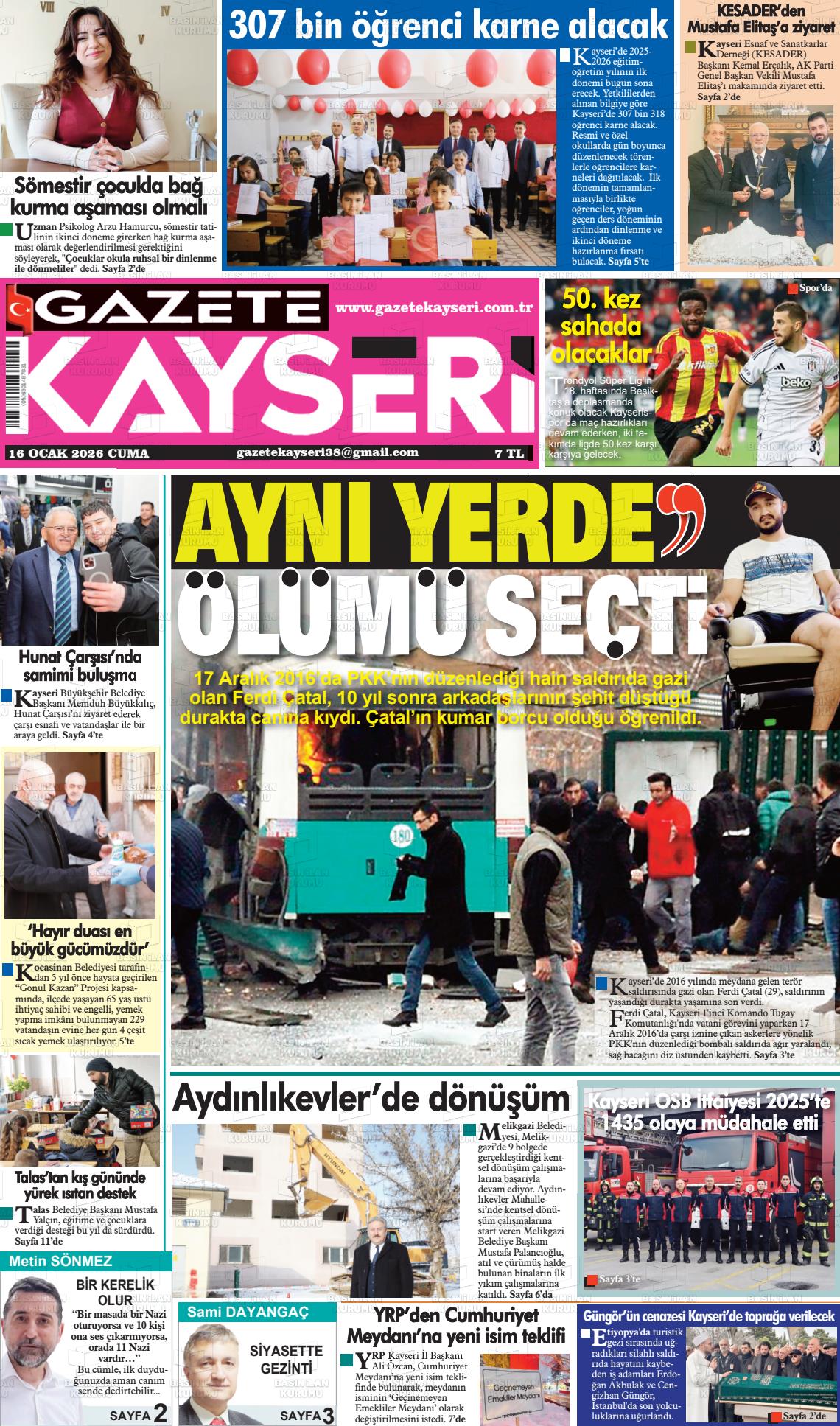 Kayseri Haber 38 16.01.2026