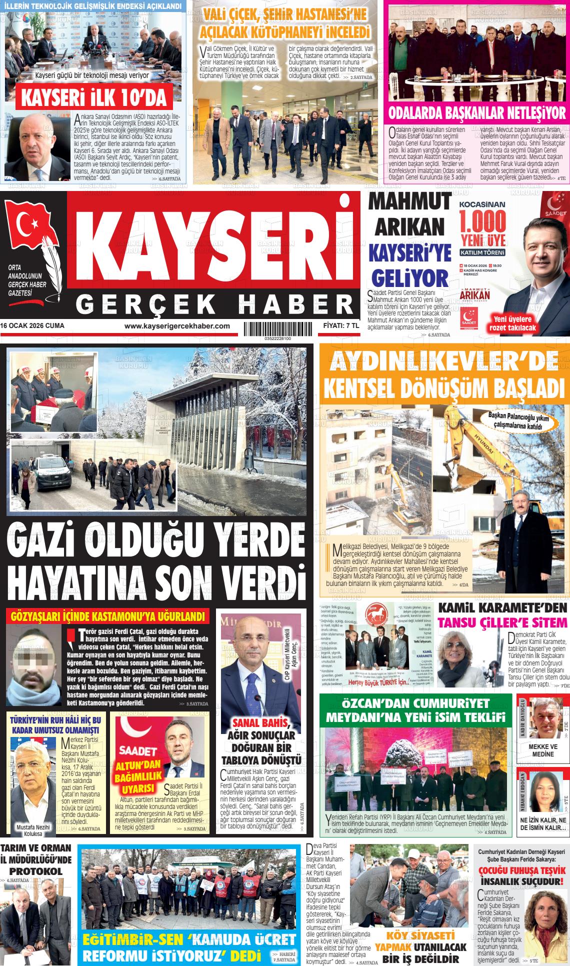 Kayseri Starhaber 16.01.2026
