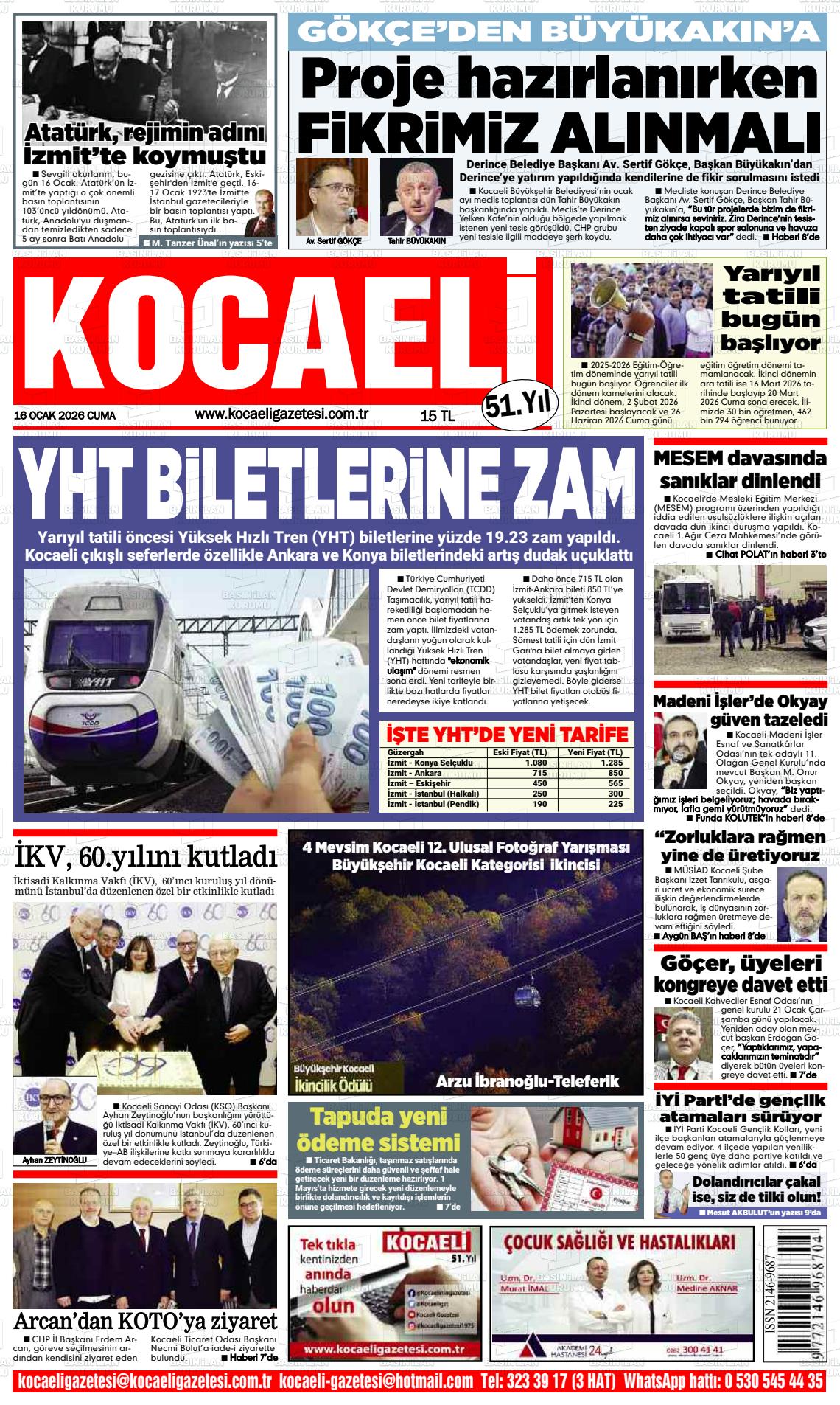 Kocaeli 16.01.2026