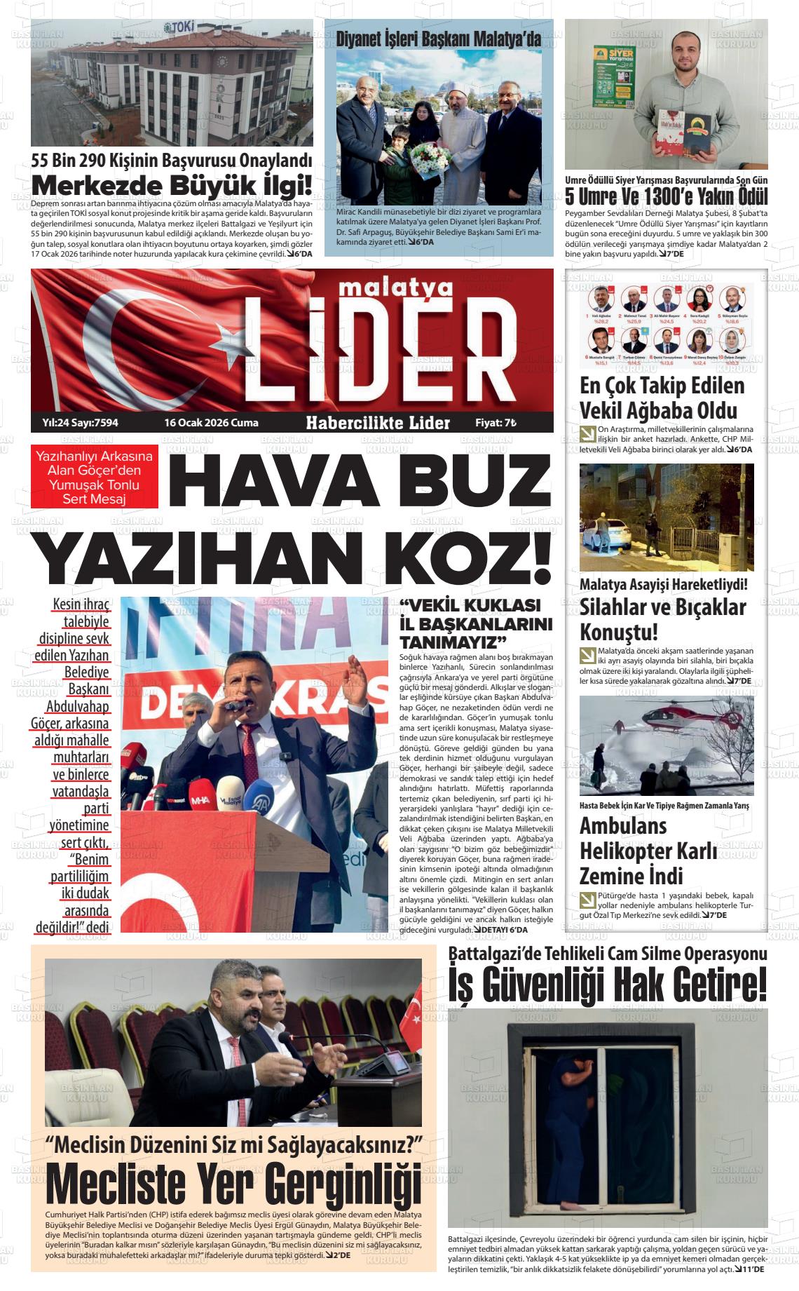 Malatya Sonsoz 16.01.2026