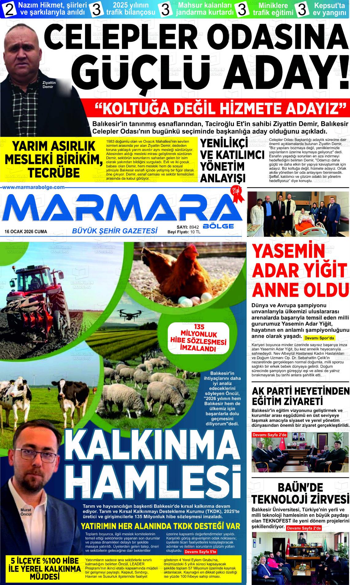 Balikesir Marmarabolge 16.01.2026