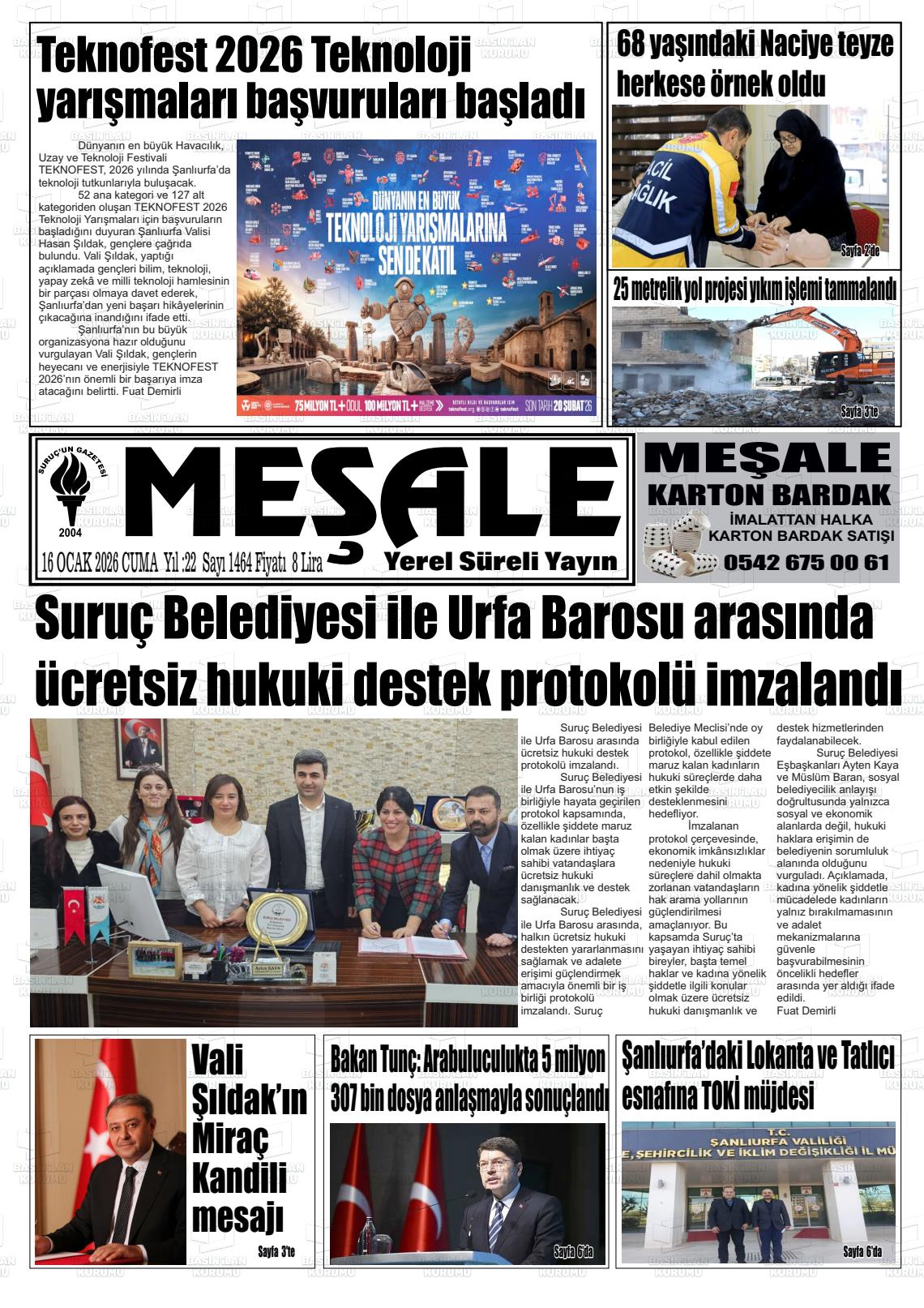 Sanliurfa Mesale 16.01.2026