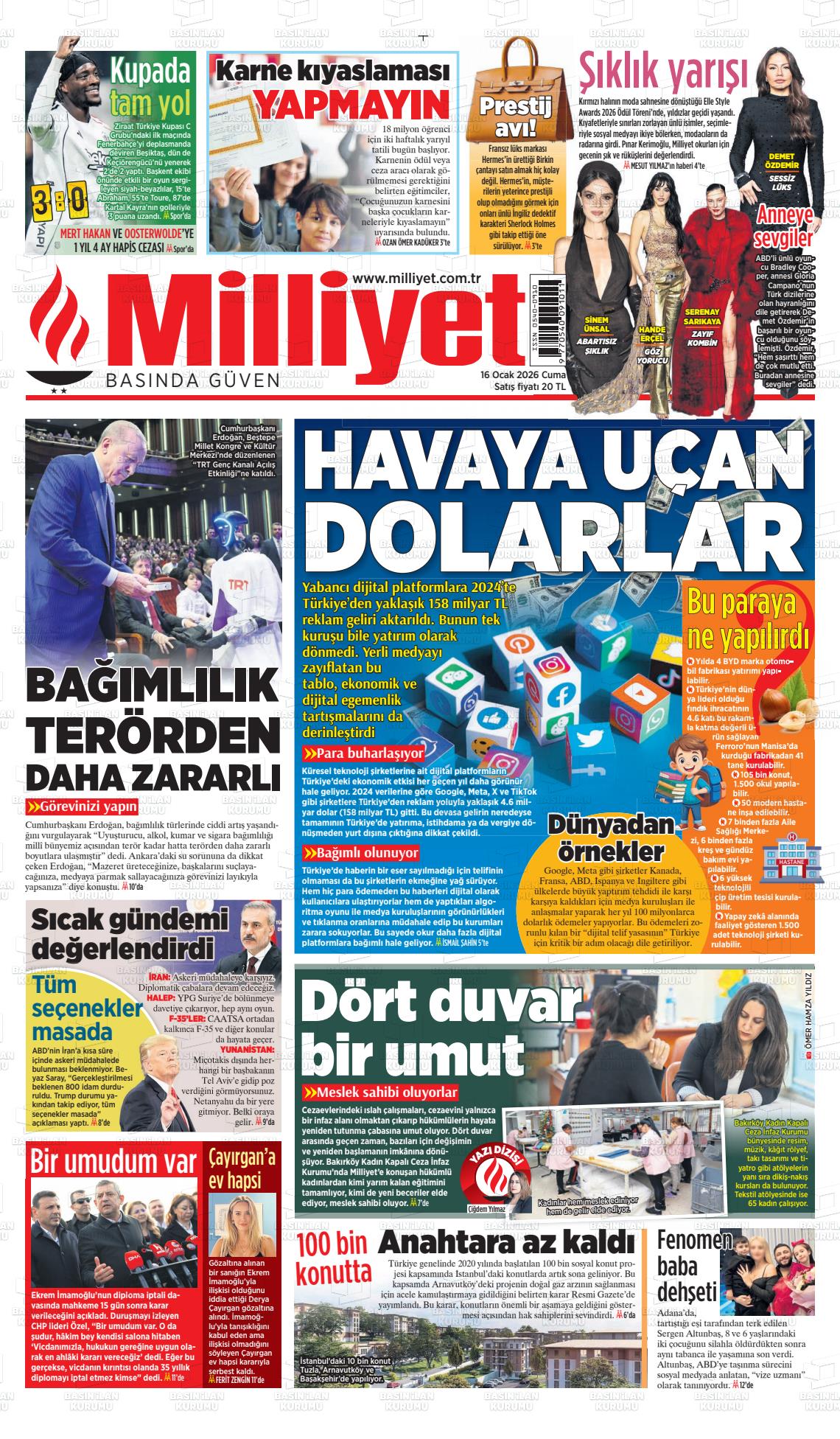 Milliyet Gazetesi 16.01.2026