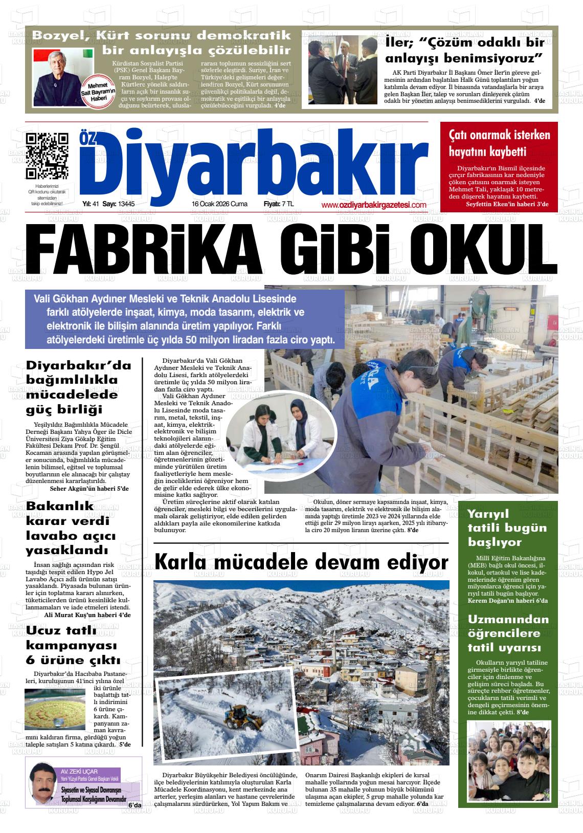 Diyarbakir Oz 16.01.2026