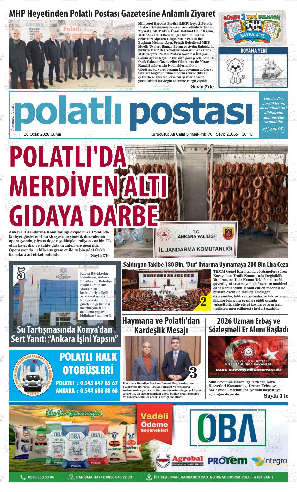 Ankara Polatlipostasi 16.01.2026