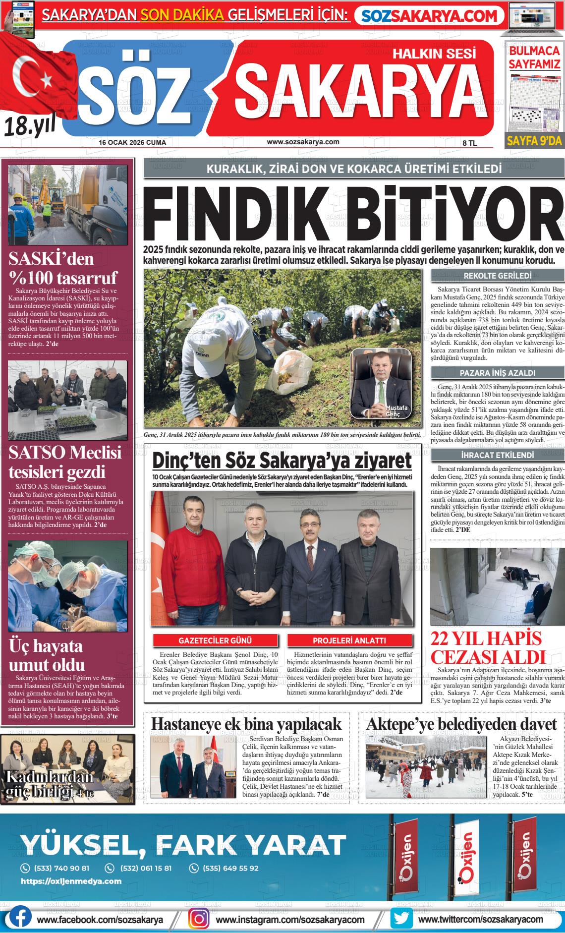 Sakarya Halk 16.01.2026
