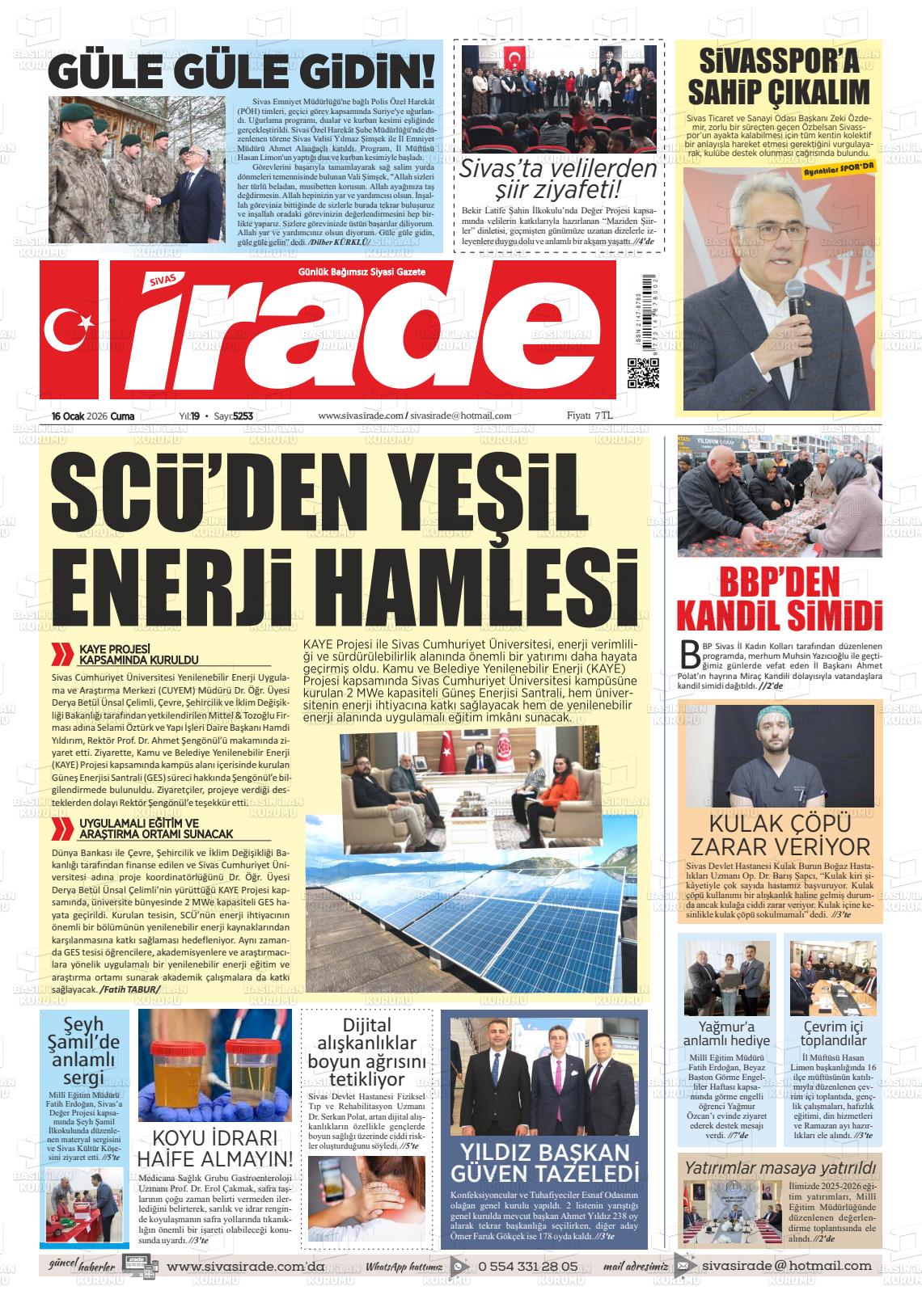 Sivas Irade 16.01.2026
