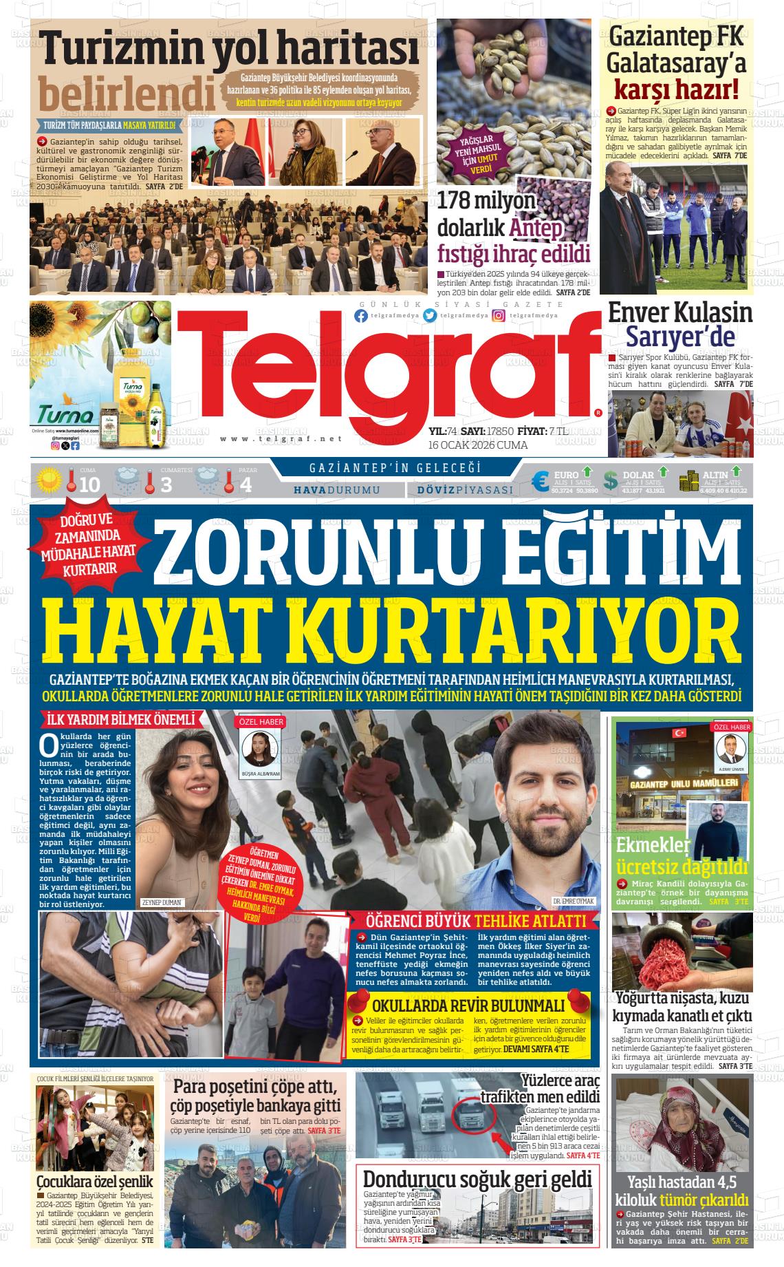 Gaziantep Telgraf 16.01.2026