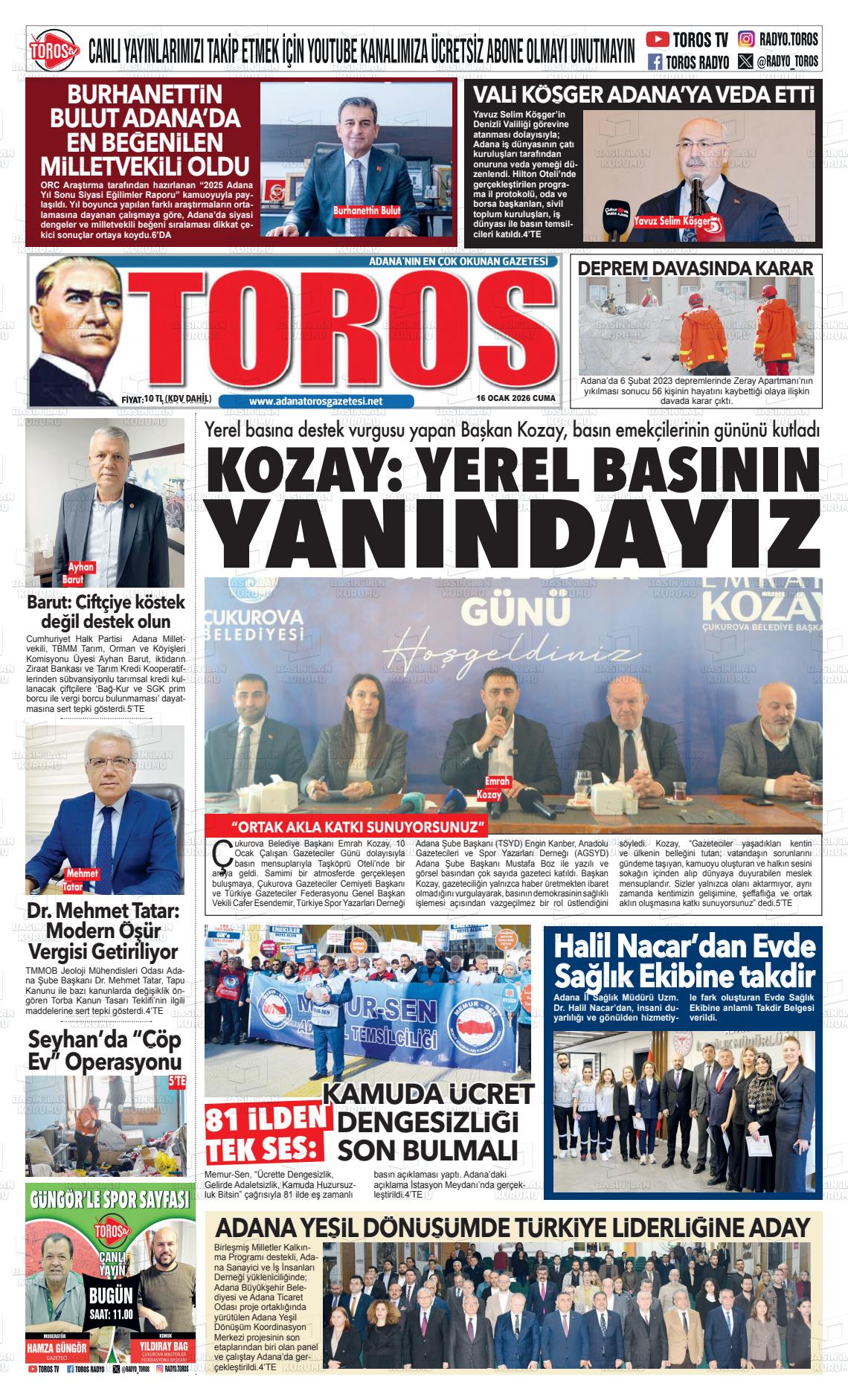 Antalya Toros 16.01.2026