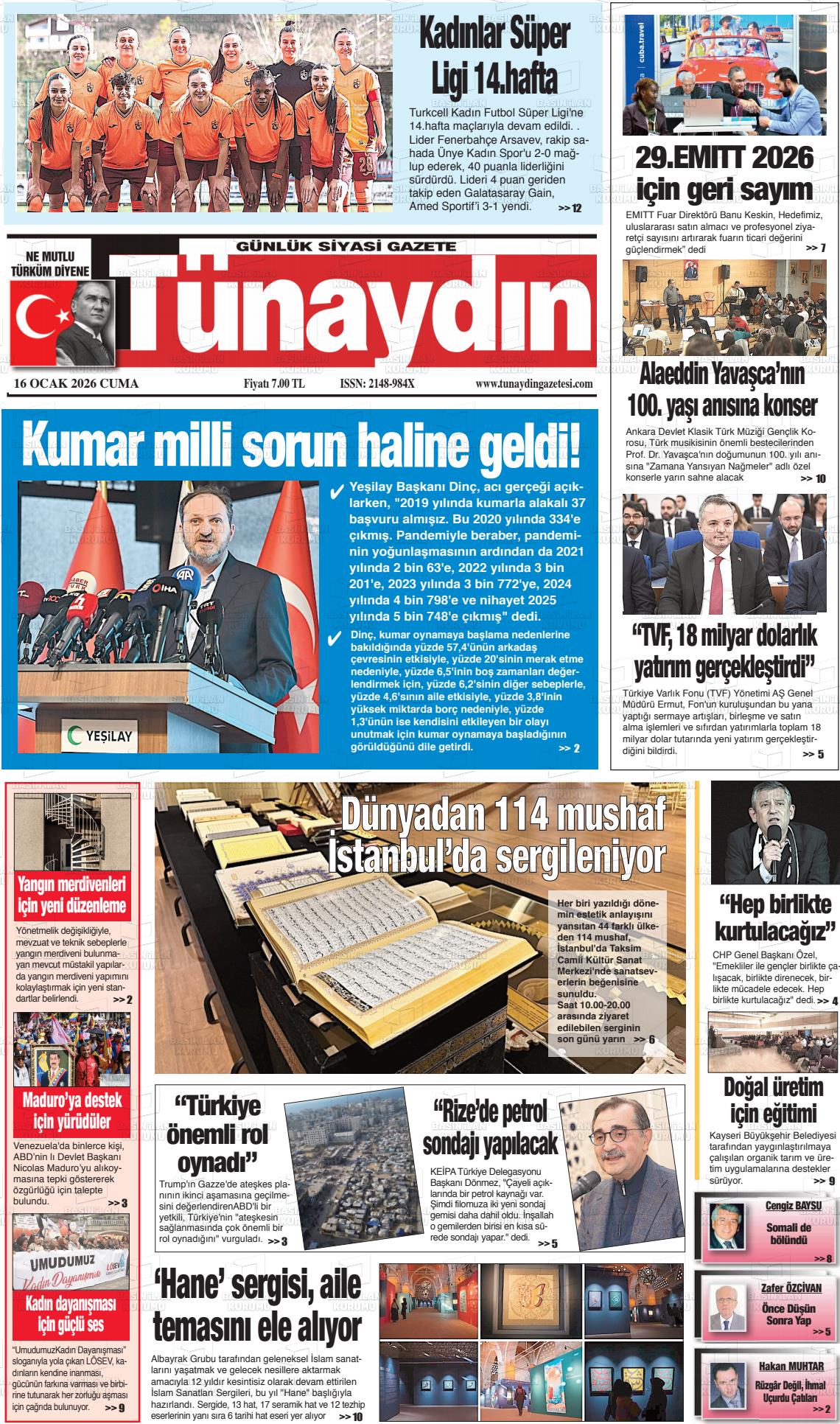 Istanbul Tunaydin 16.01.2026