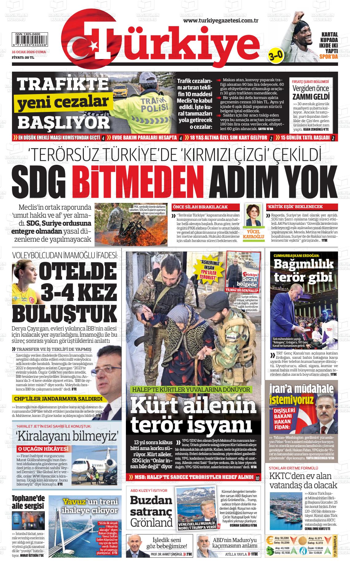 Türkiye Gazetesi 16.01.2026