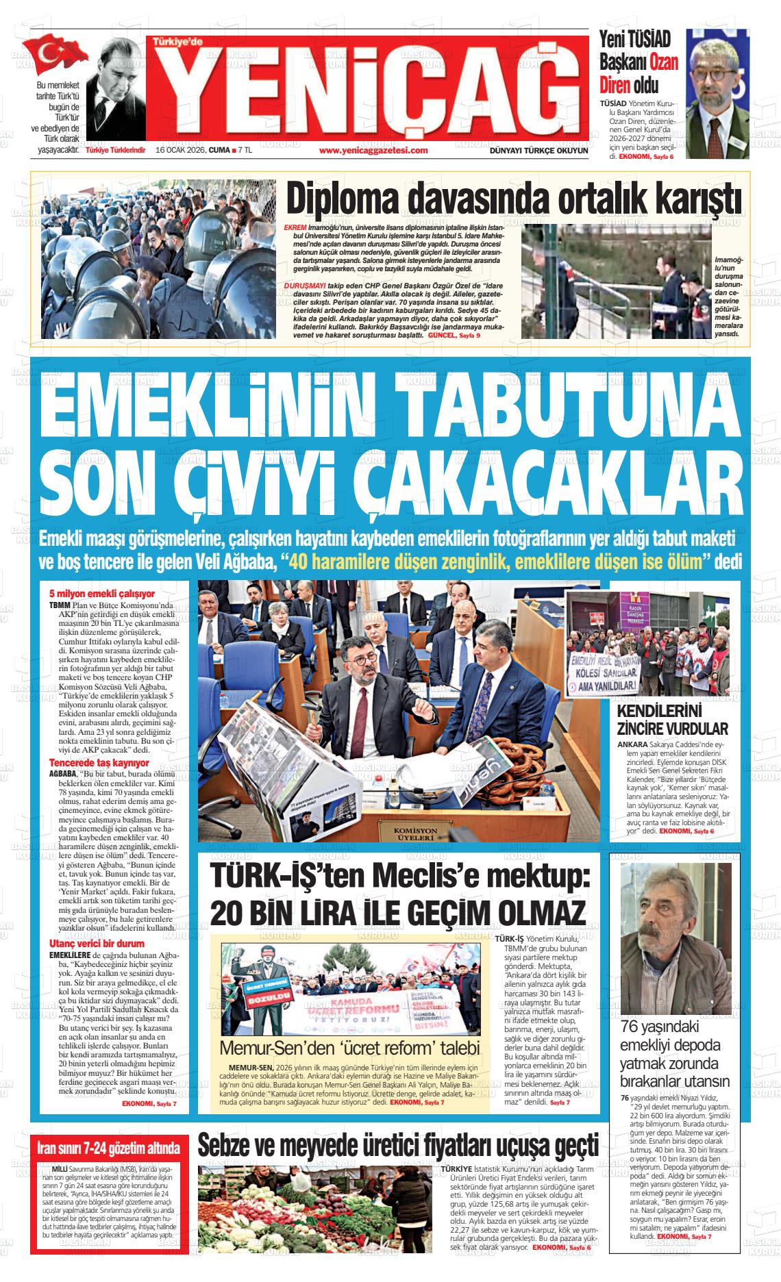 Istanbul Turkiyedeyenicag 16.01.2026