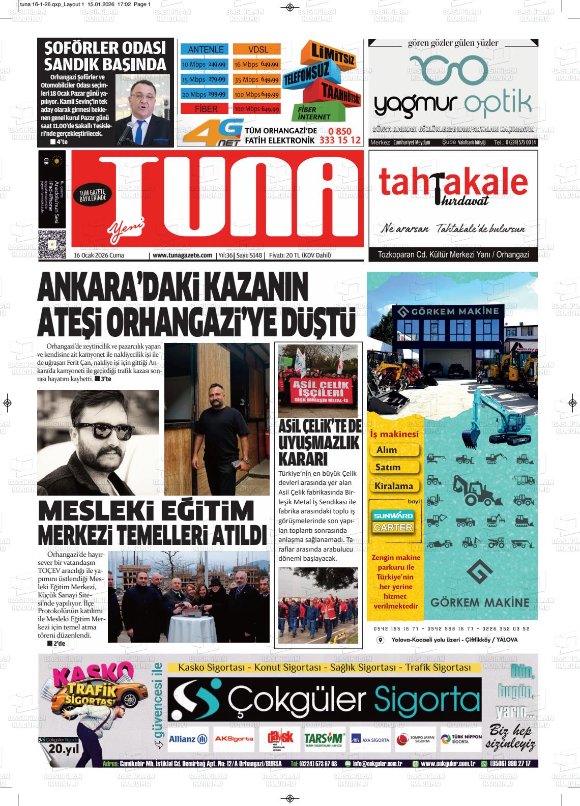 Izmir Yenigun 16.01.2026