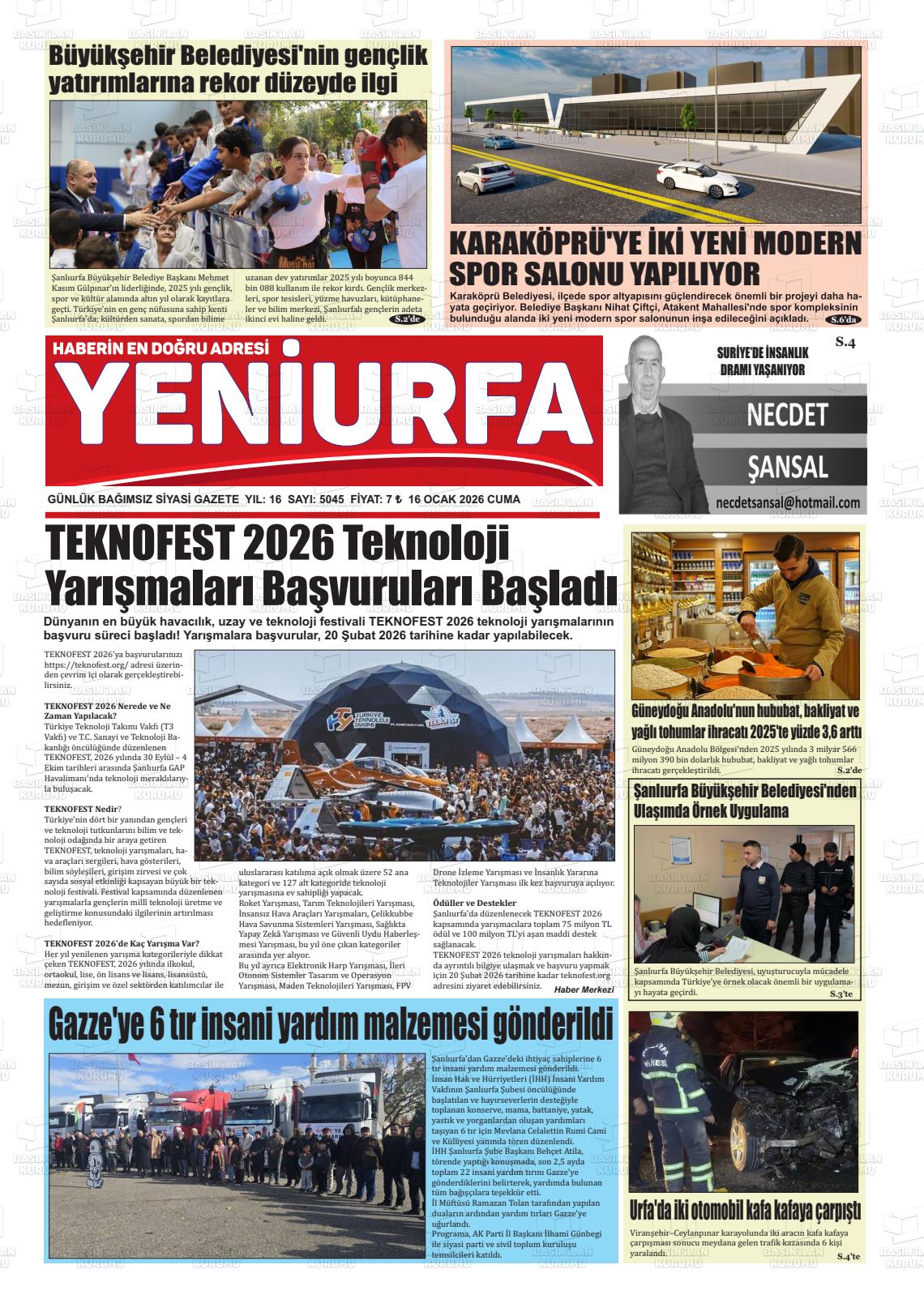 Sanliurfa Yeniurfa 16.01.2026
