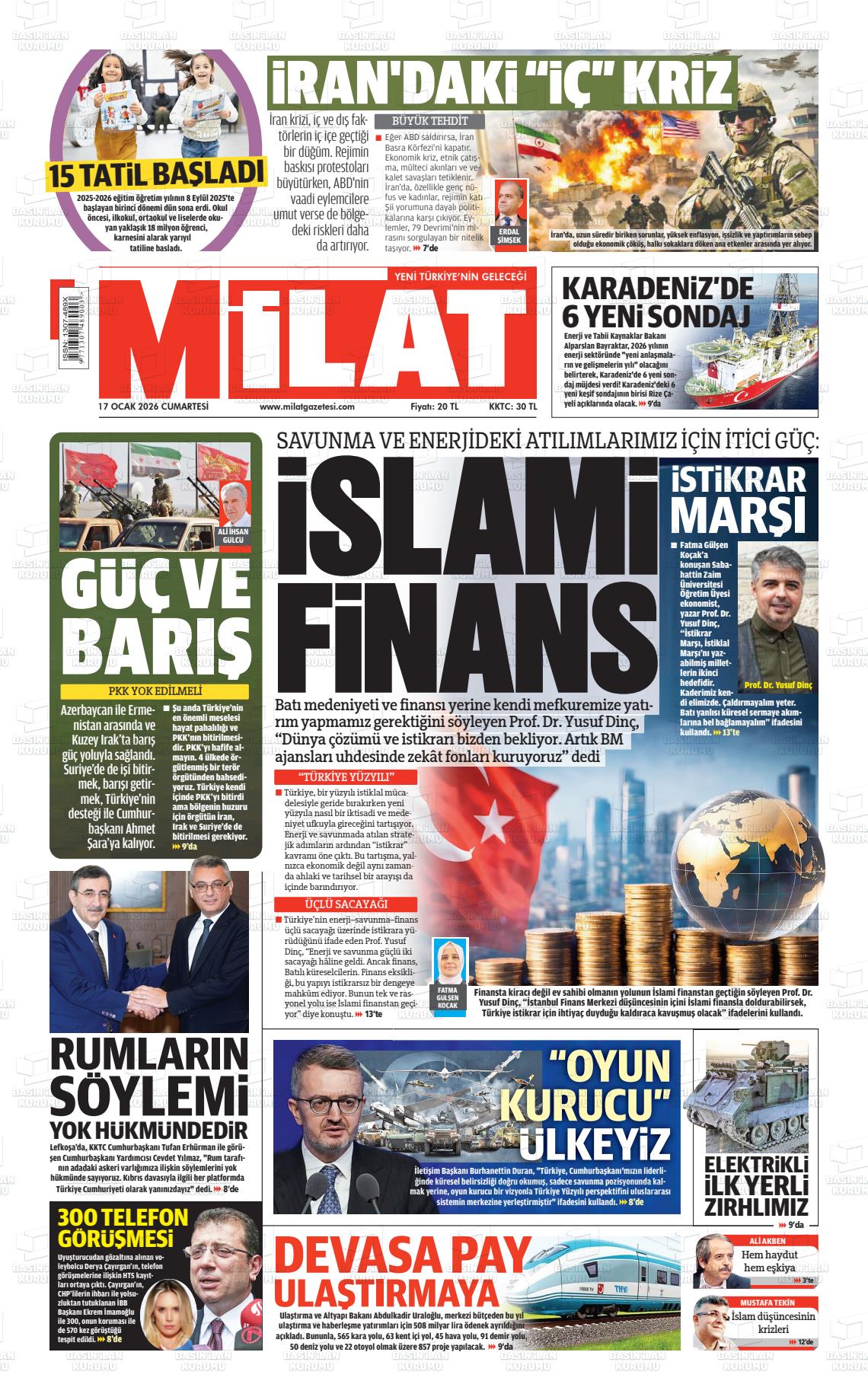 Milat Gazetesi 17.01.2026