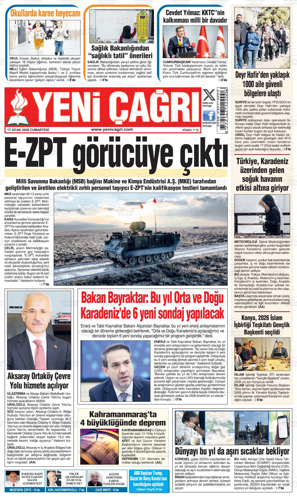 Istanbul Yenicagri 17.01.2026