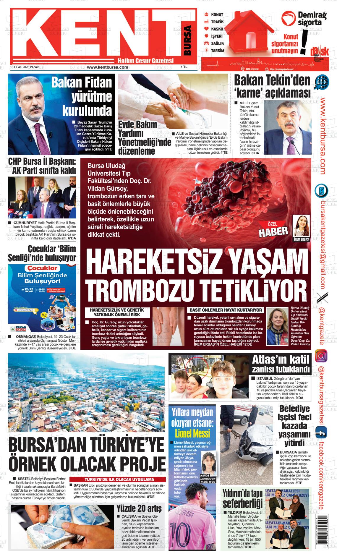 Bursa Kent 18.01.2026