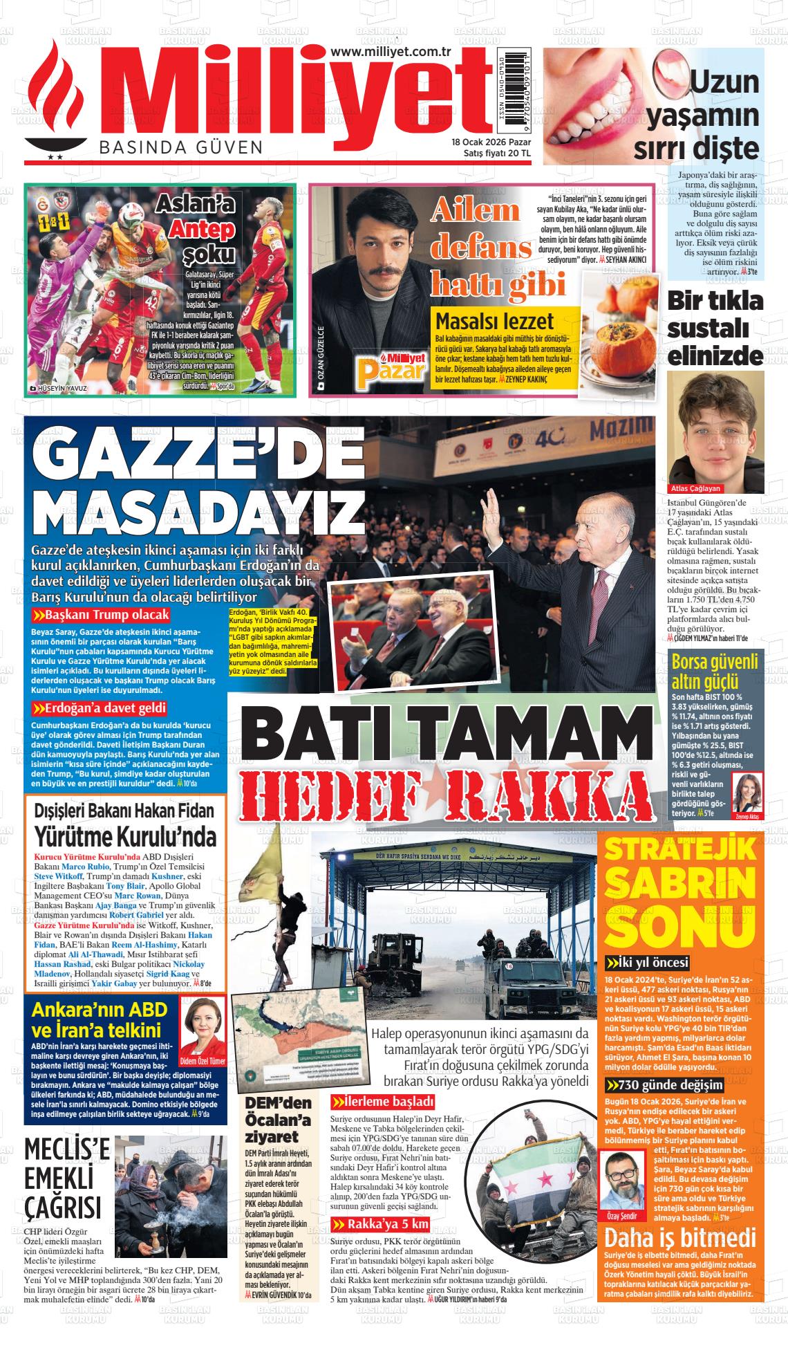 Milliyet Gazetesi 18.01.2026