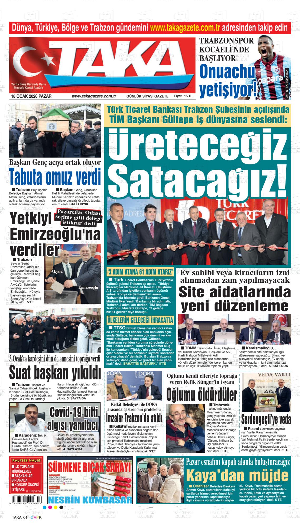 Trabzon Taka 18.01.2026