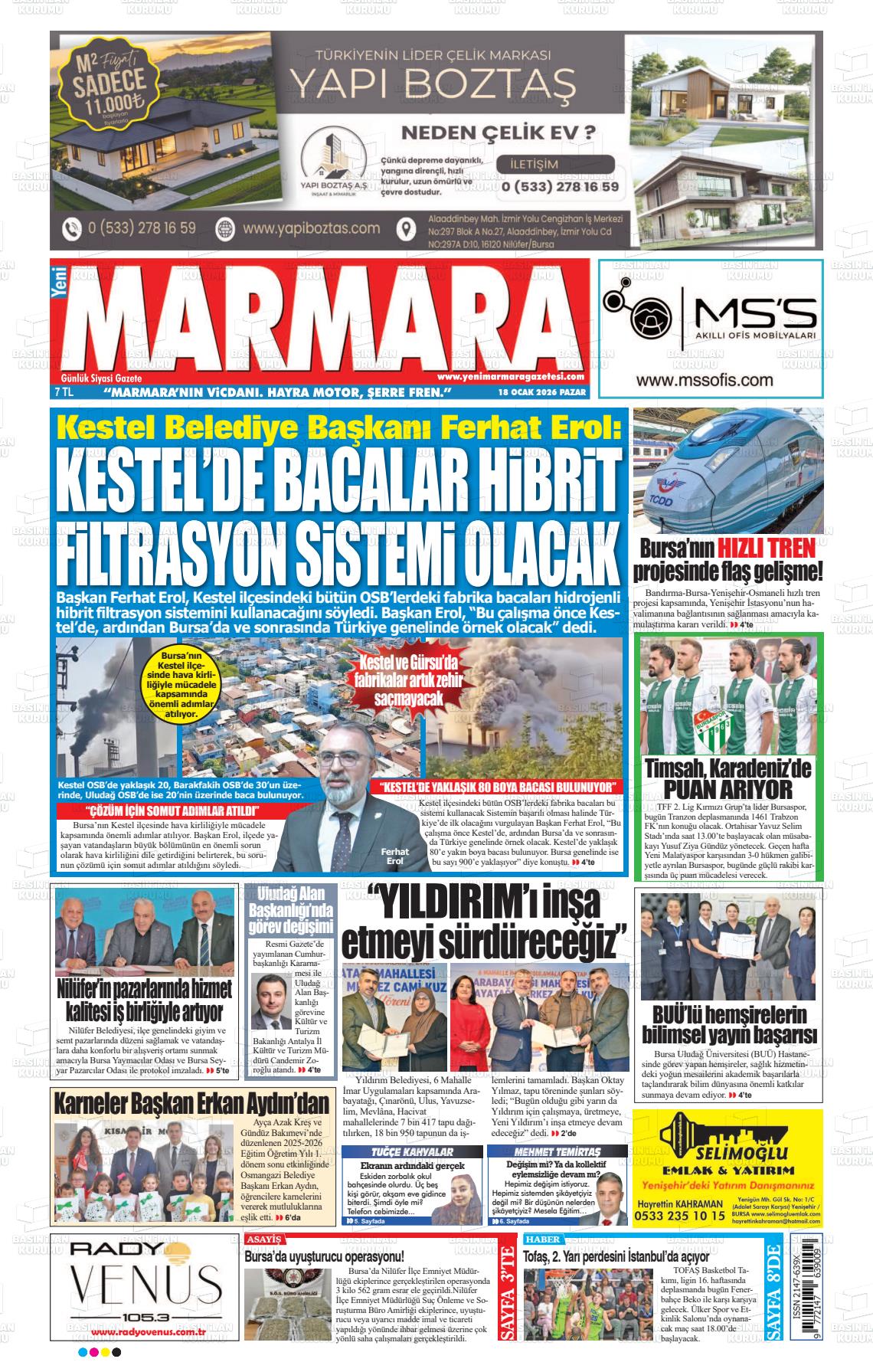 Bursa Yenimarmara 18.01.2026