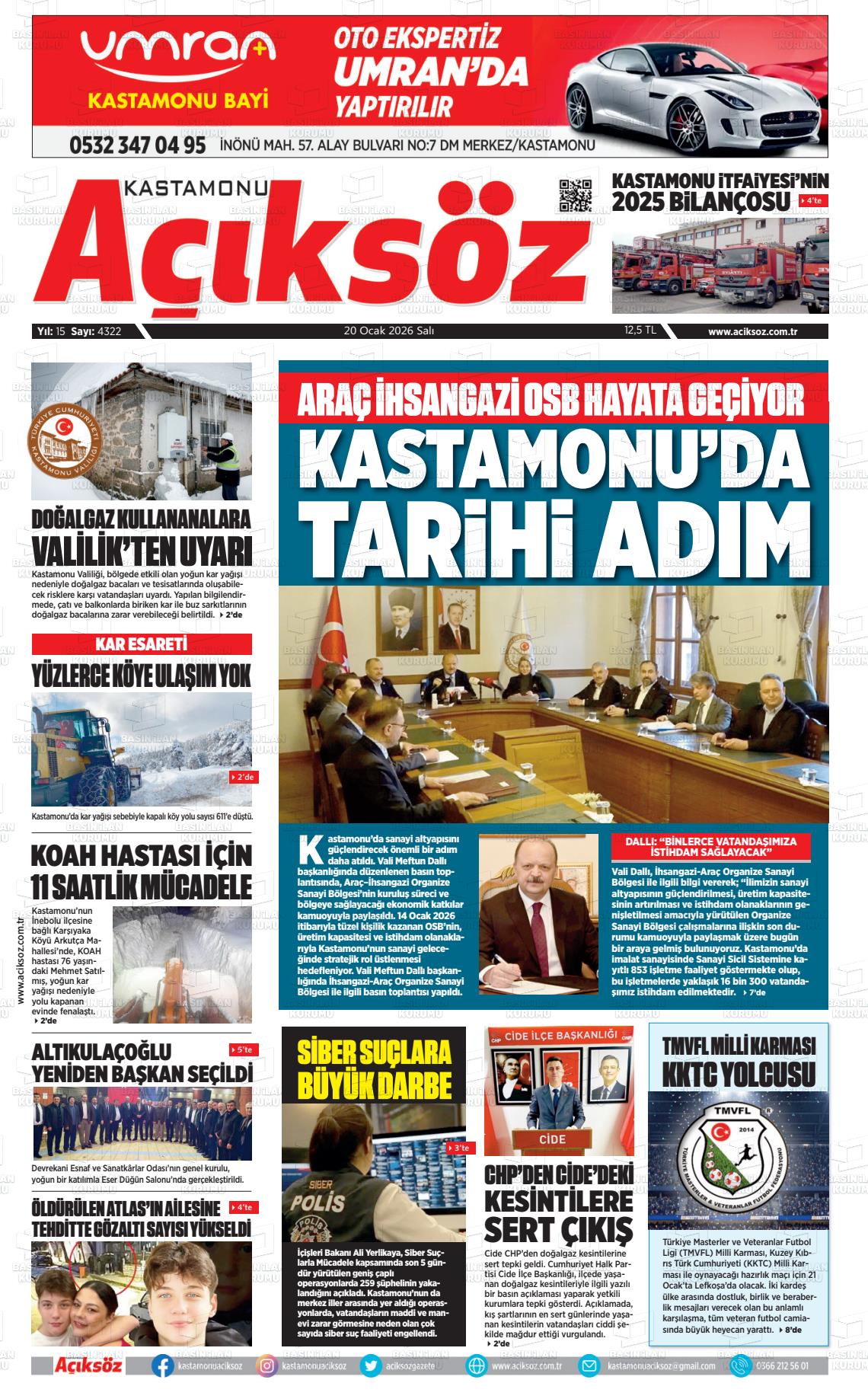 Kastamonu Aciksoz 20.01.2026