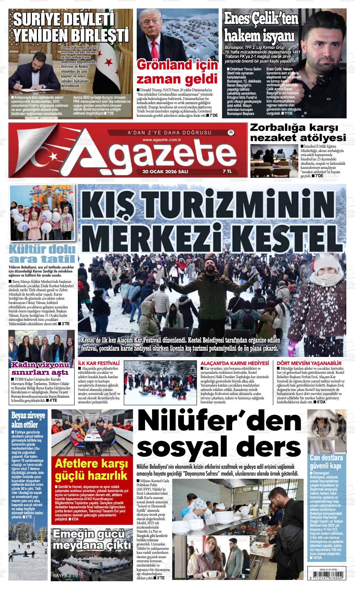 Bursa Agazete 20.01.2026