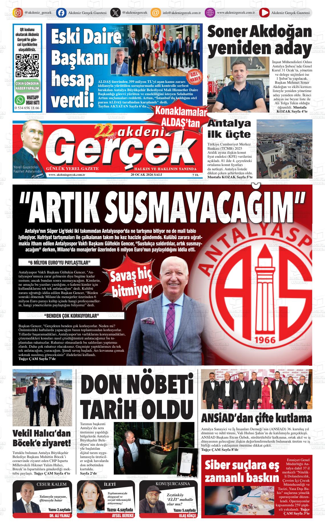 Antalya Akdenizgercek 20.01.2026