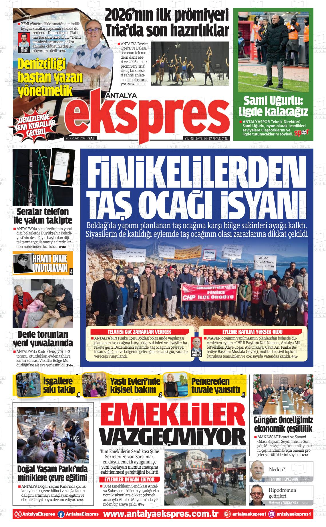 Antalya Ekspres 20.01.2026