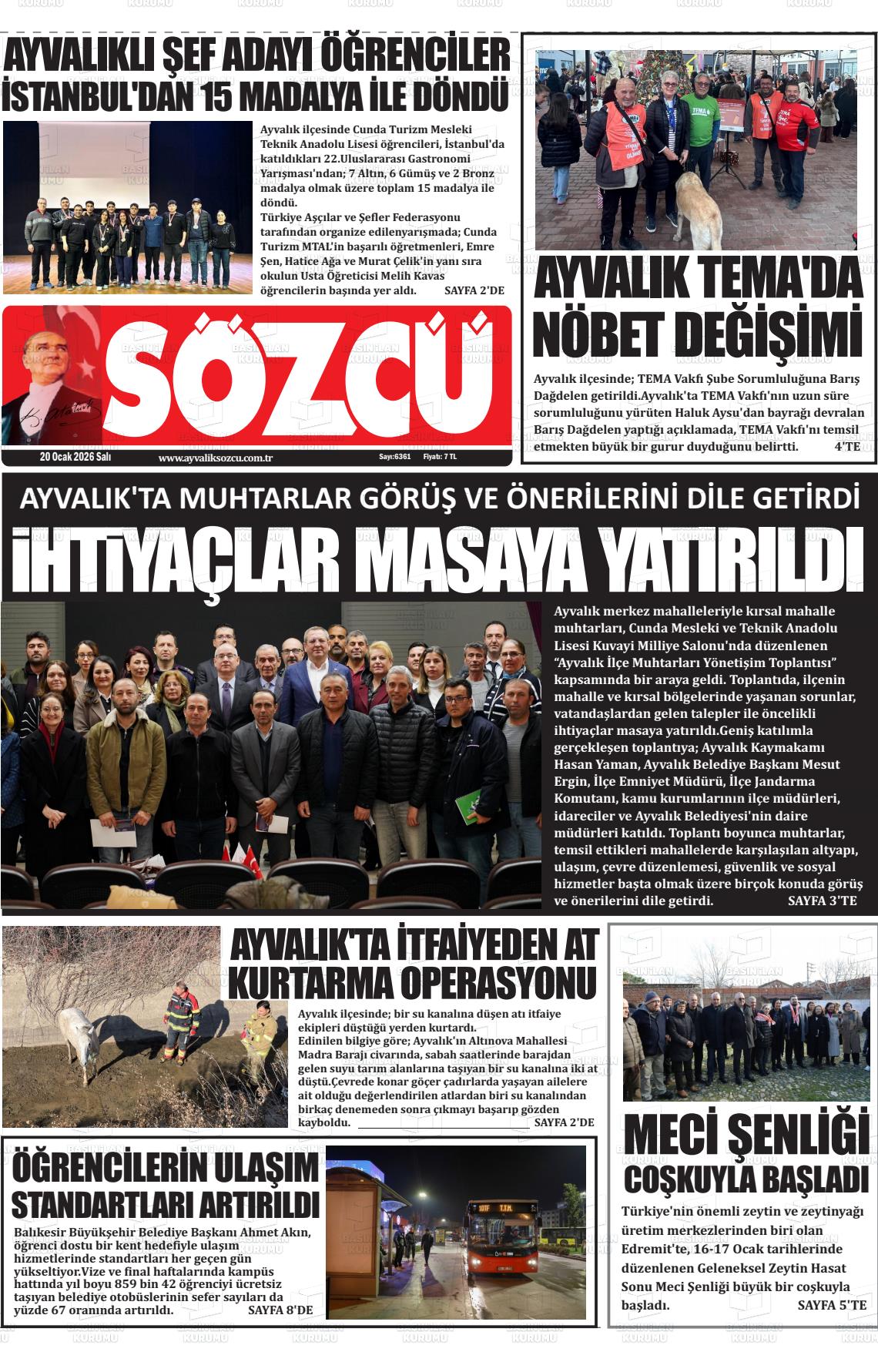 Balikesir Ayvaliksozcu 20.01.2026