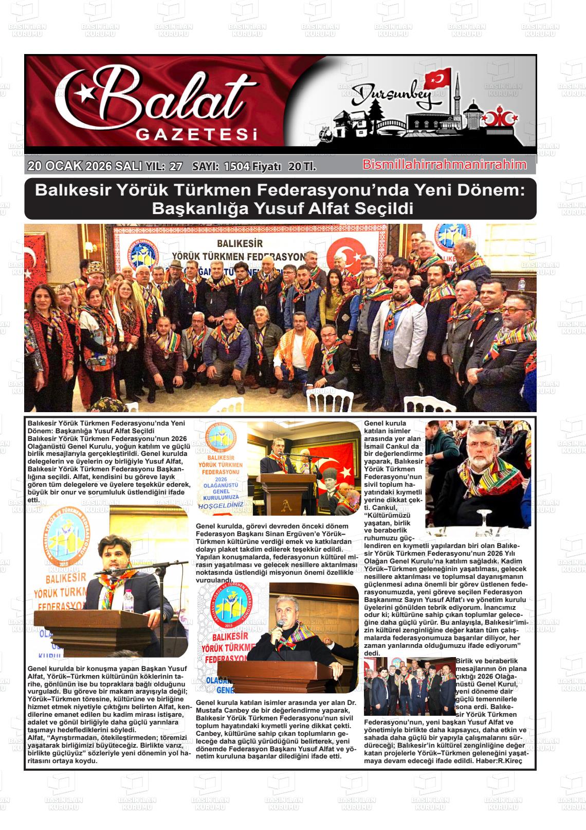 Balikesir Balat 20.01.2026