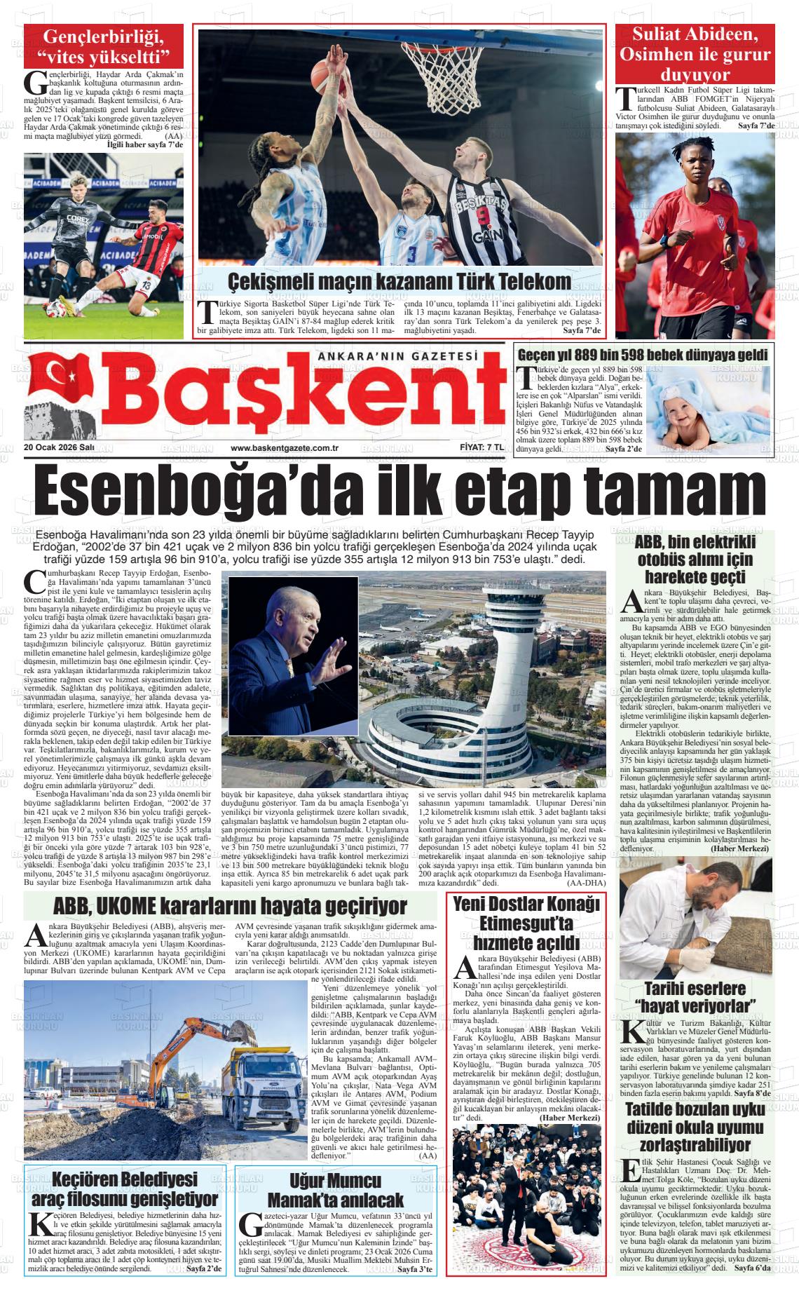 Ankara Baskent 20.01.2026