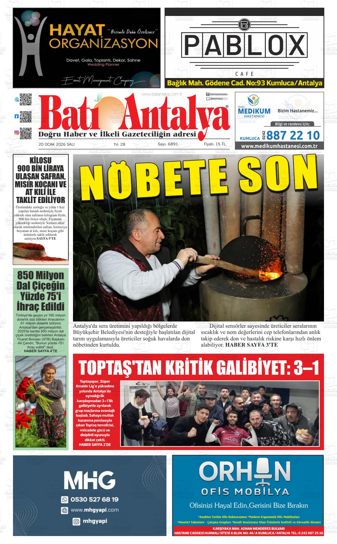 Antalya Bati 20.01.2026