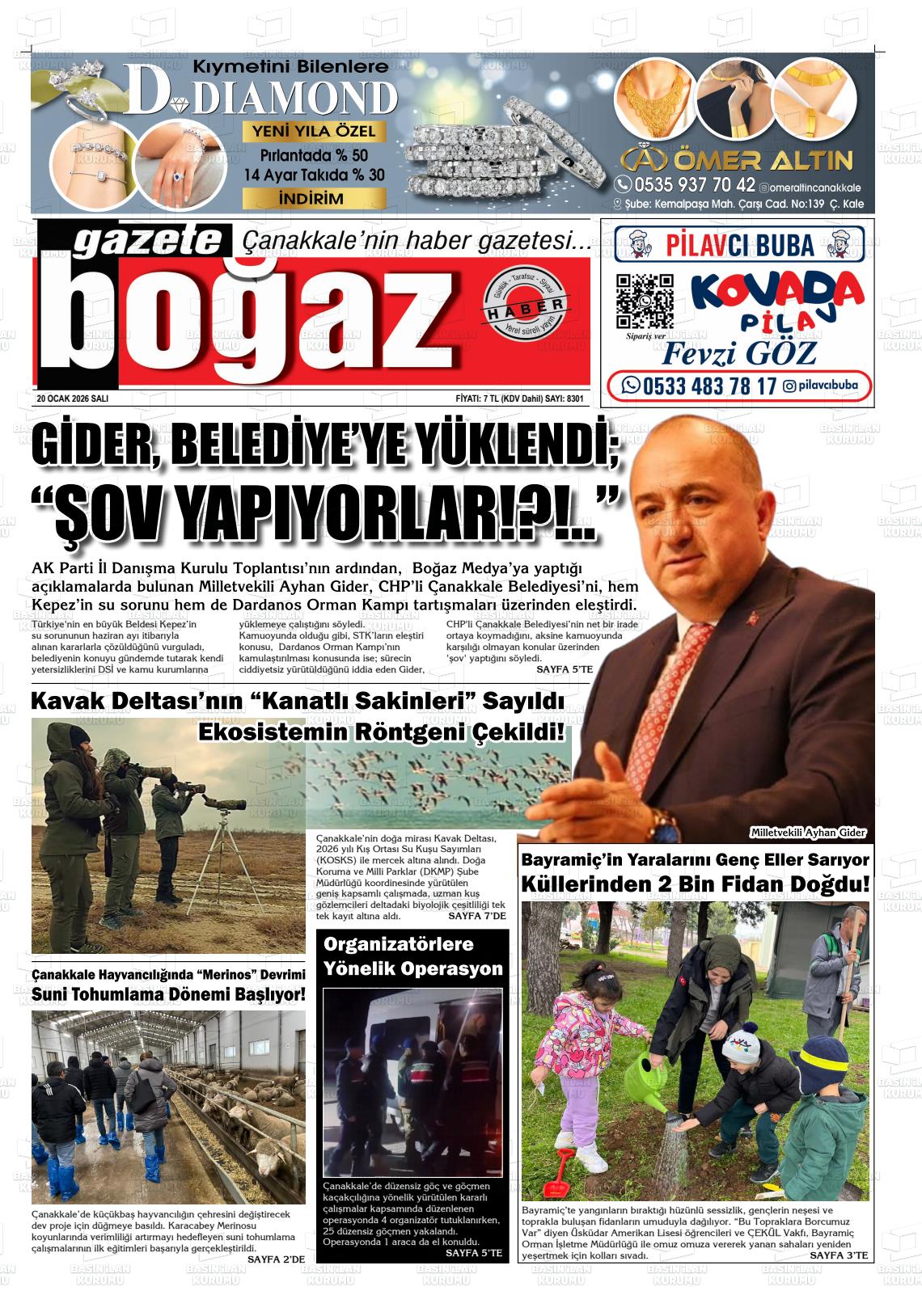 Canakkale Bogaz 20.01.2026