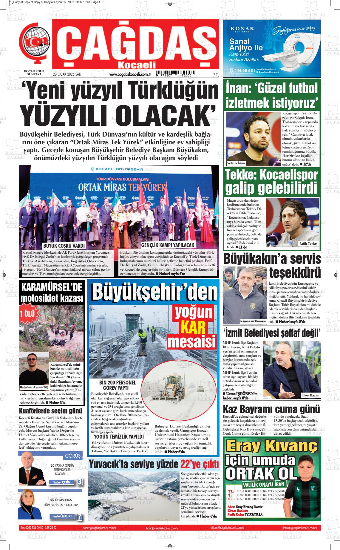 Kocaeli Cagdas 20.01.2026