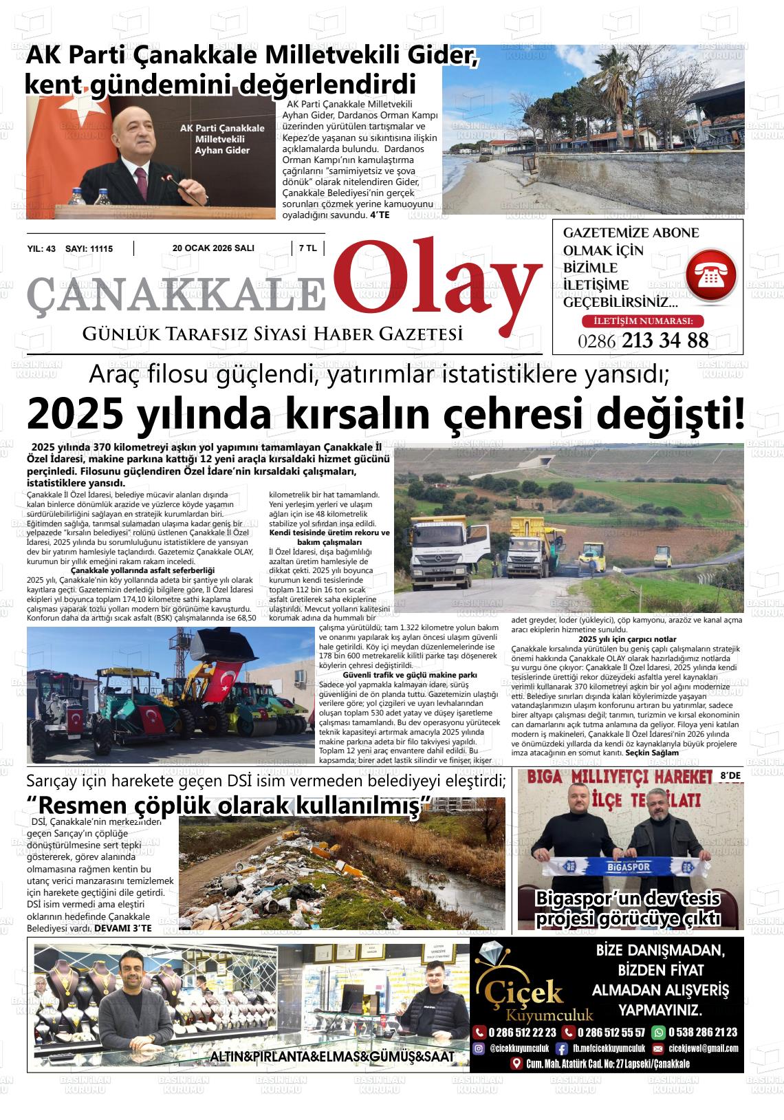 Canakkale Olay 20.01.2026