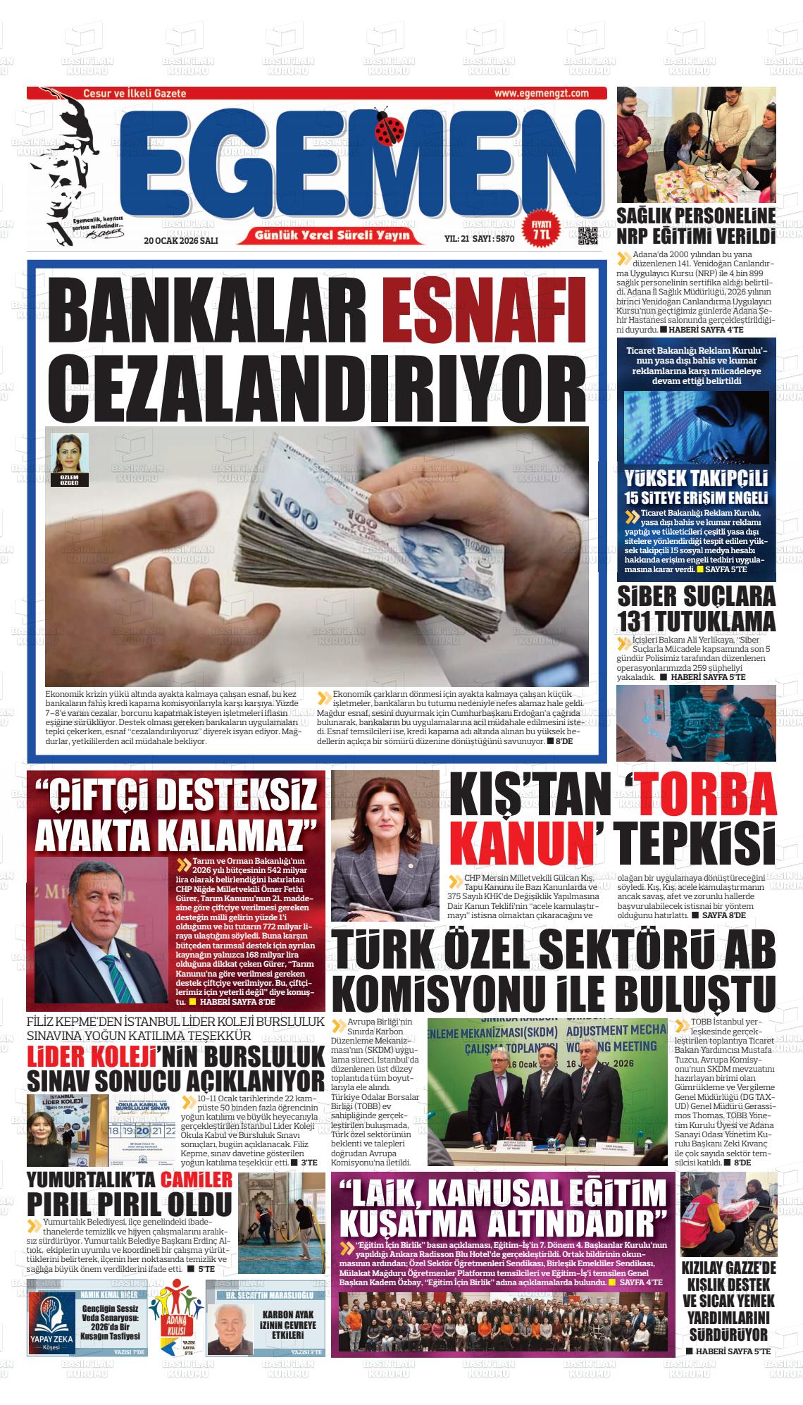 Adana Egemen 20.01.2026