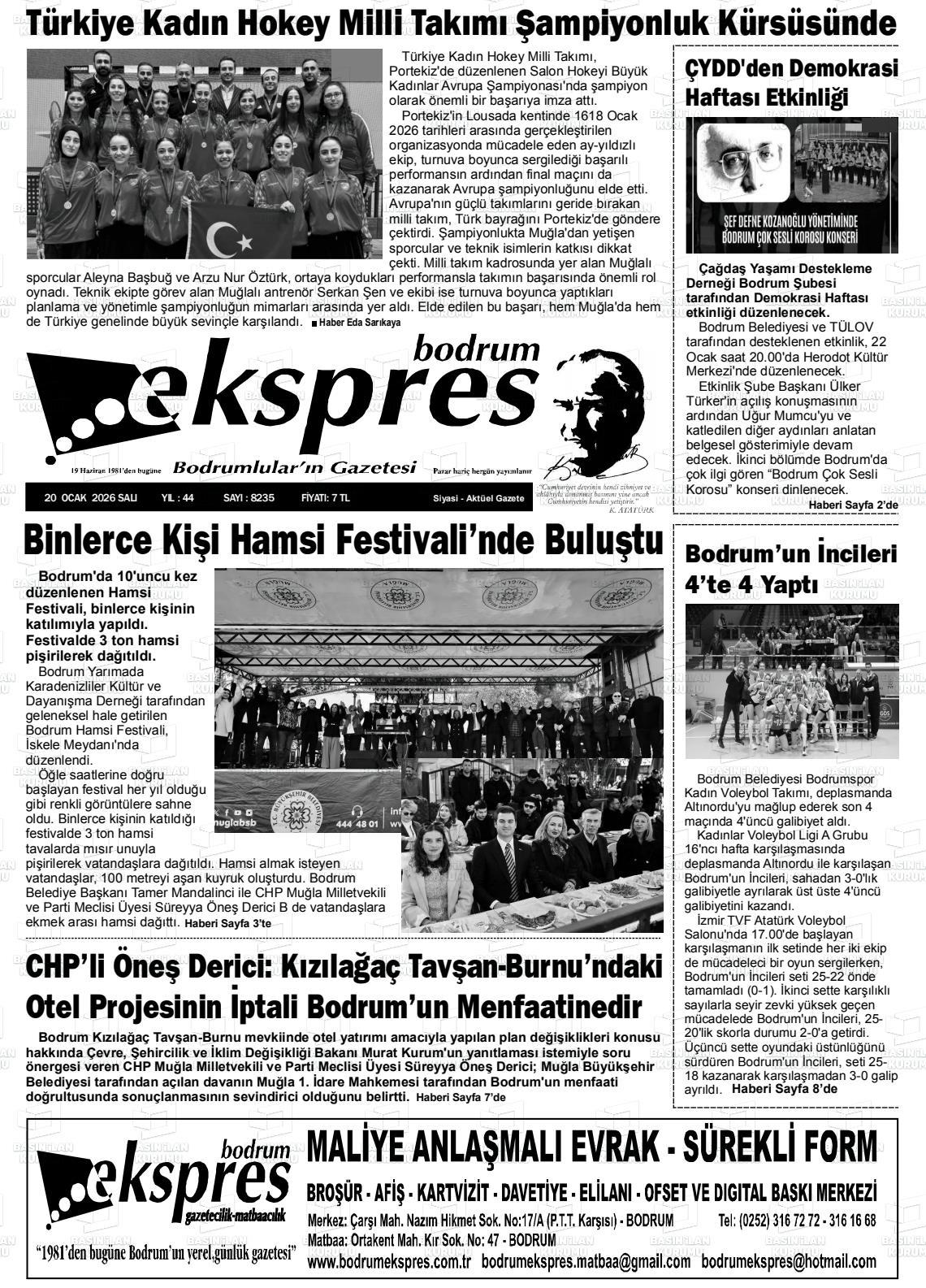 Mugla Ekspresbodrum 20.01.2026