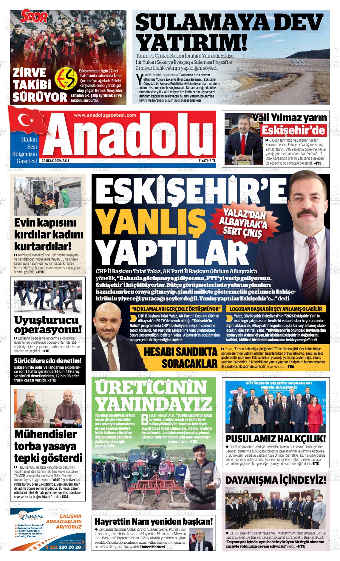 Eskisehir Anadolu 20.01.2026