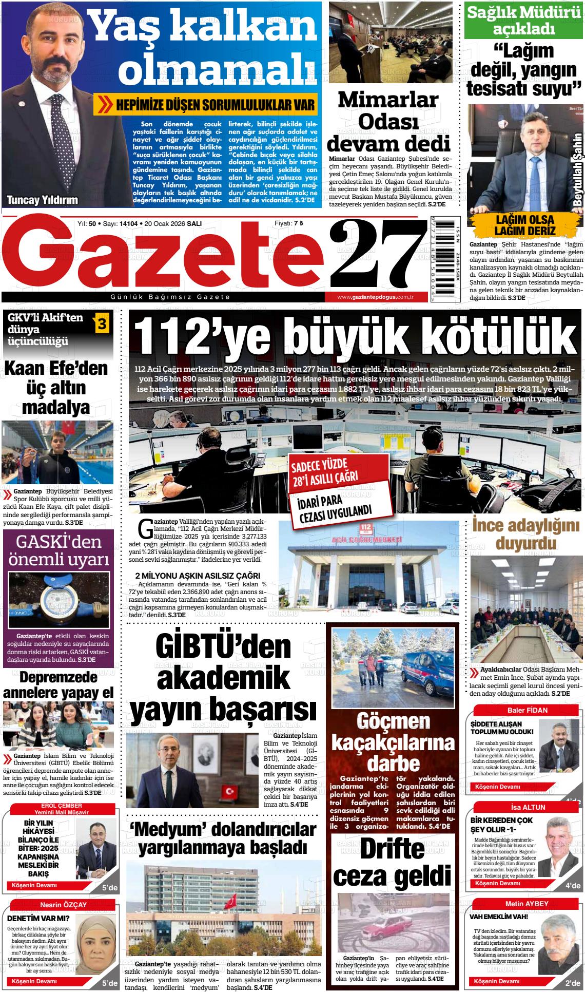 Gaziantep Dogus 20.01.2026