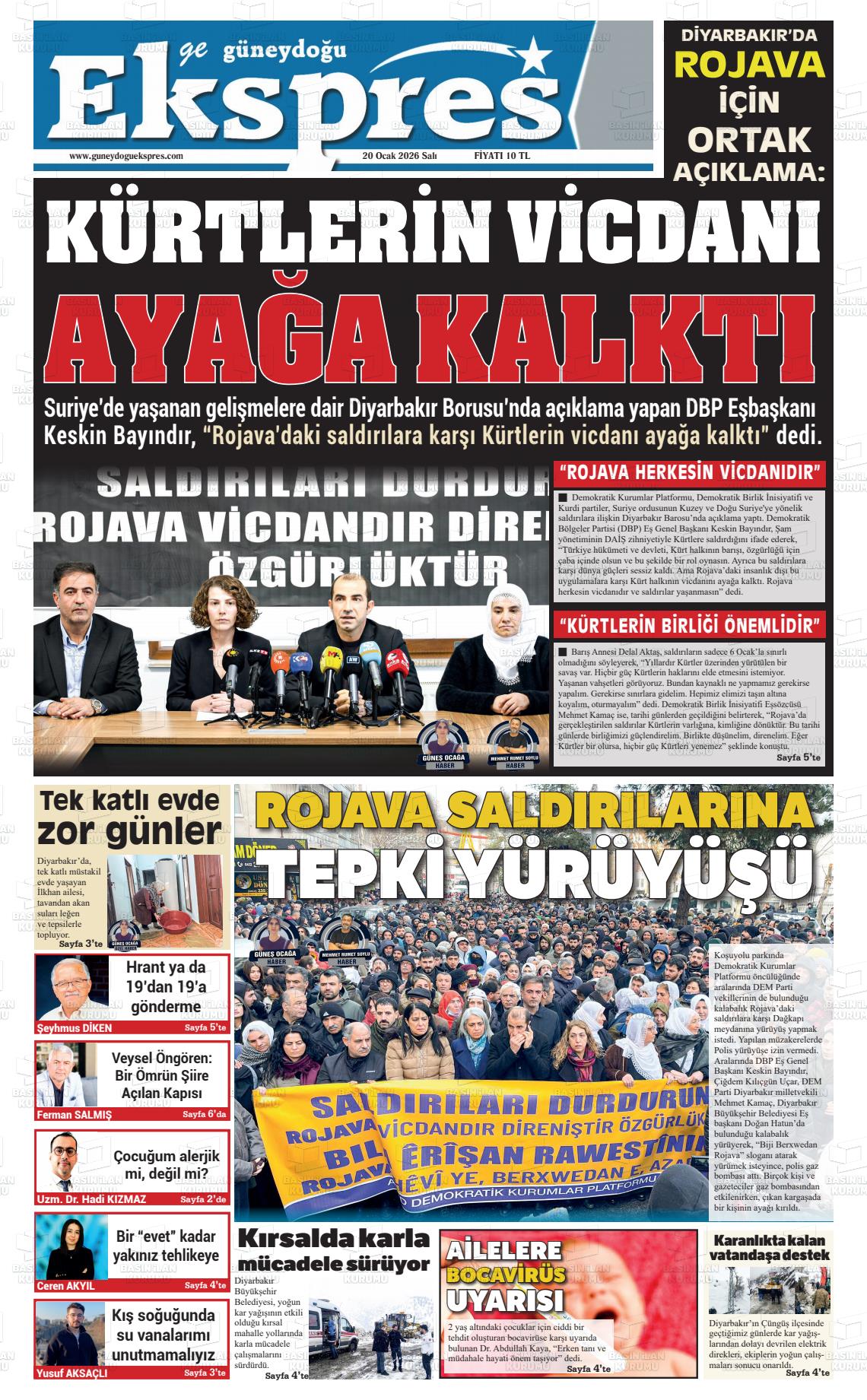 Diyarbakir Geguneydoguekspres 20.01.2026