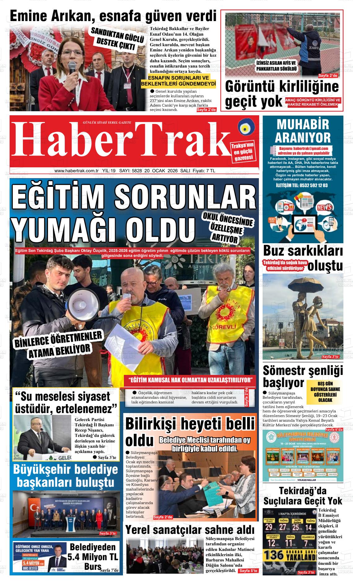 Tekirdag Habertrak 20.01.2026
