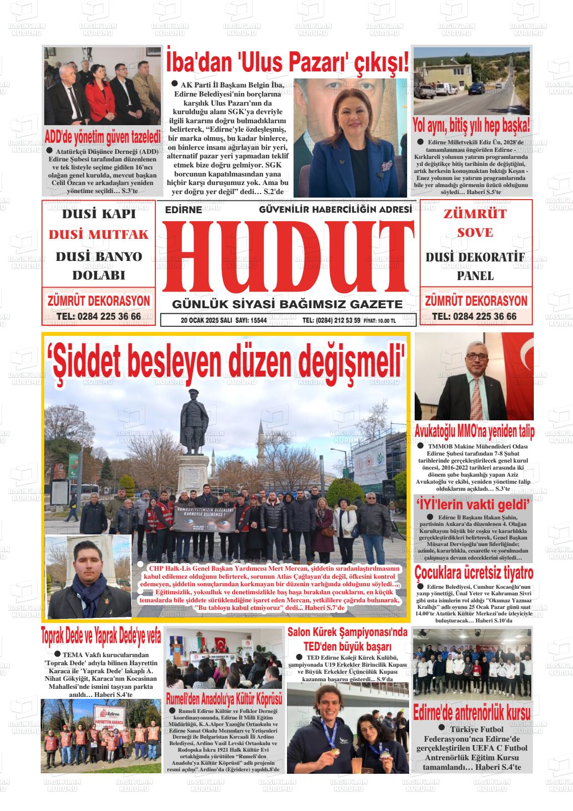 Edirne Hudut 20.01.2026