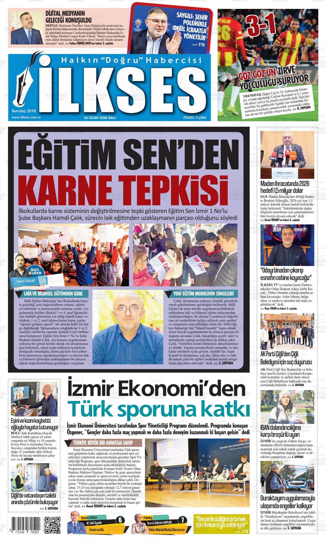 Izmir Ilkses 20.01.2026