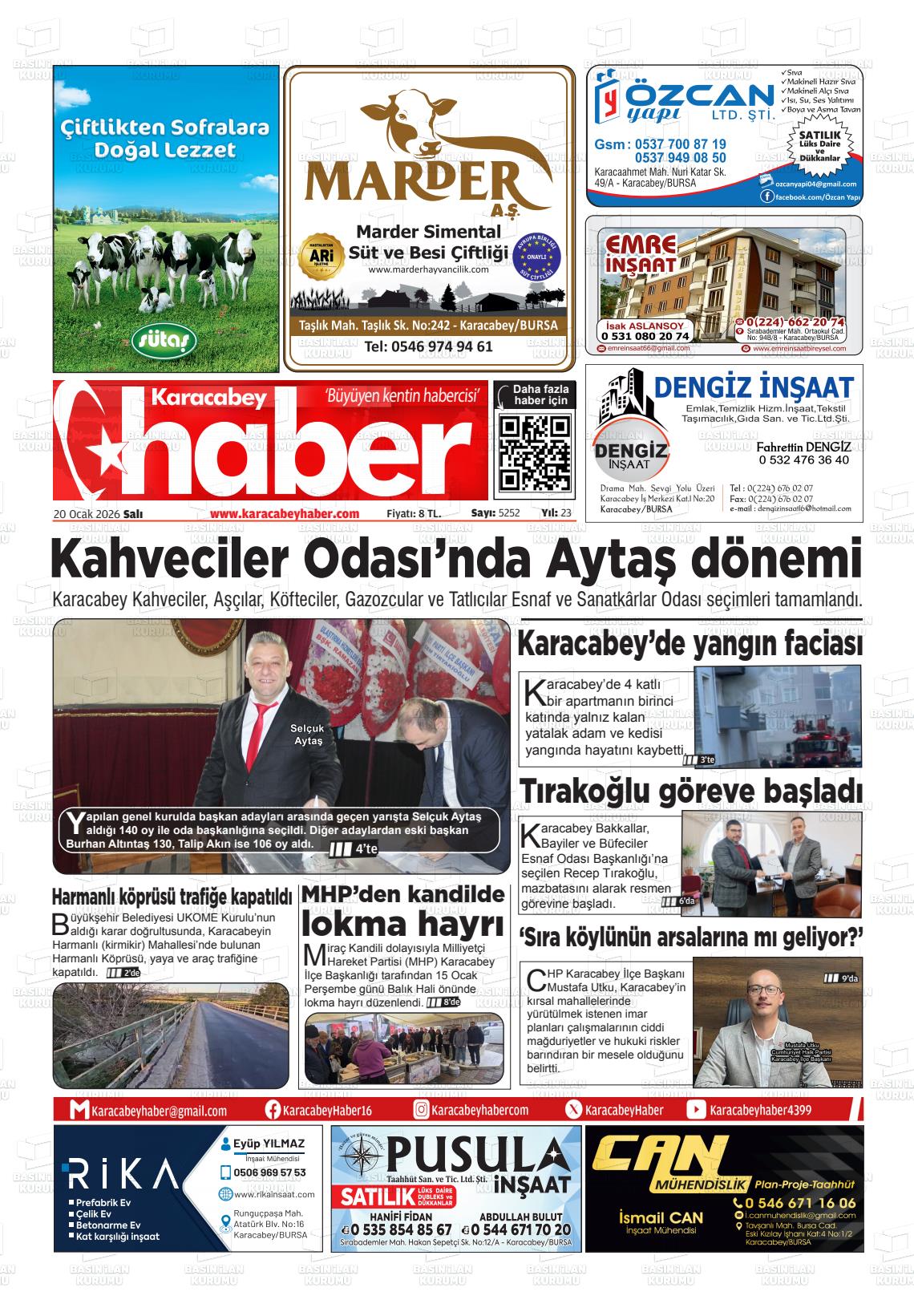 Bursa Karacabeyhaber 20.01.2026