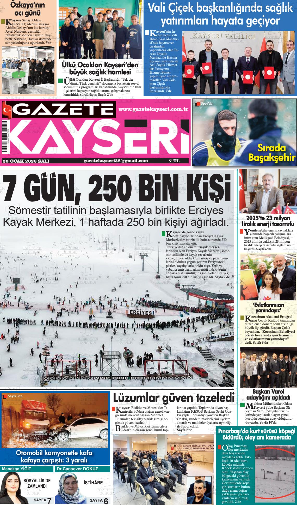 Kayseri Haber 38 20.01.2026