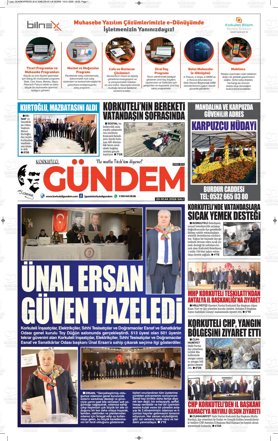 Antalya Korkuteligundem 20.01.2026