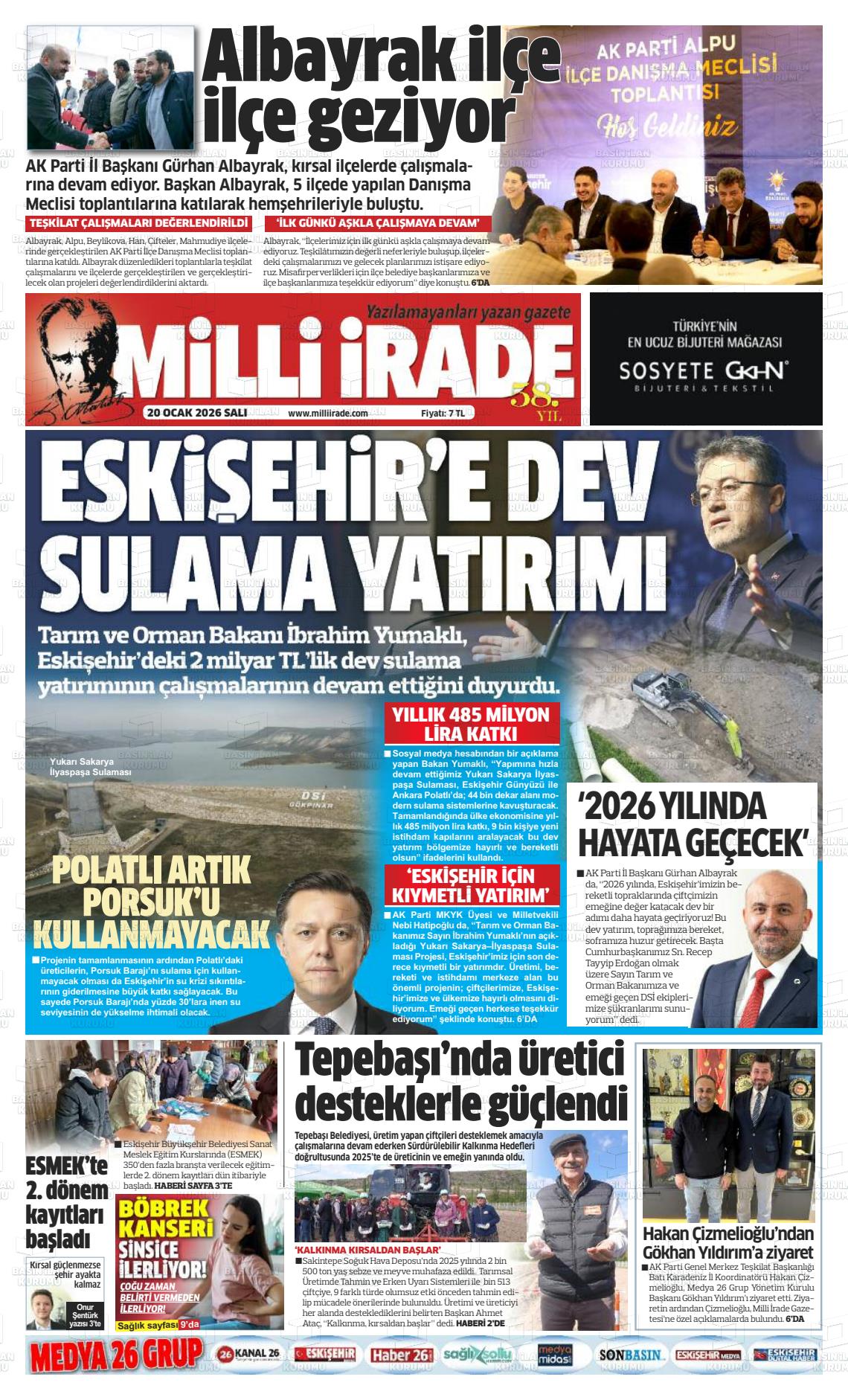 Konya Milliirade 20.01.2026