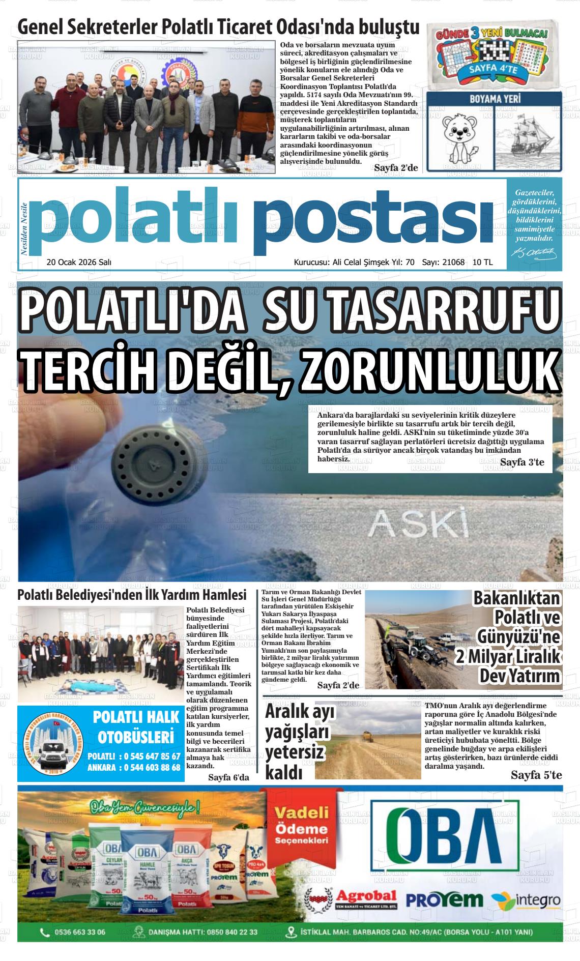 Ankara Polatlipostasi 20.01.2026